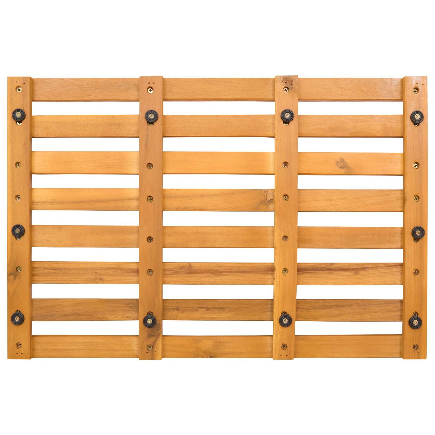 Fürdőszoba szőnyeg Egyszínű Barna 56 x 37 x 2,5 cm Tömör Akácfa