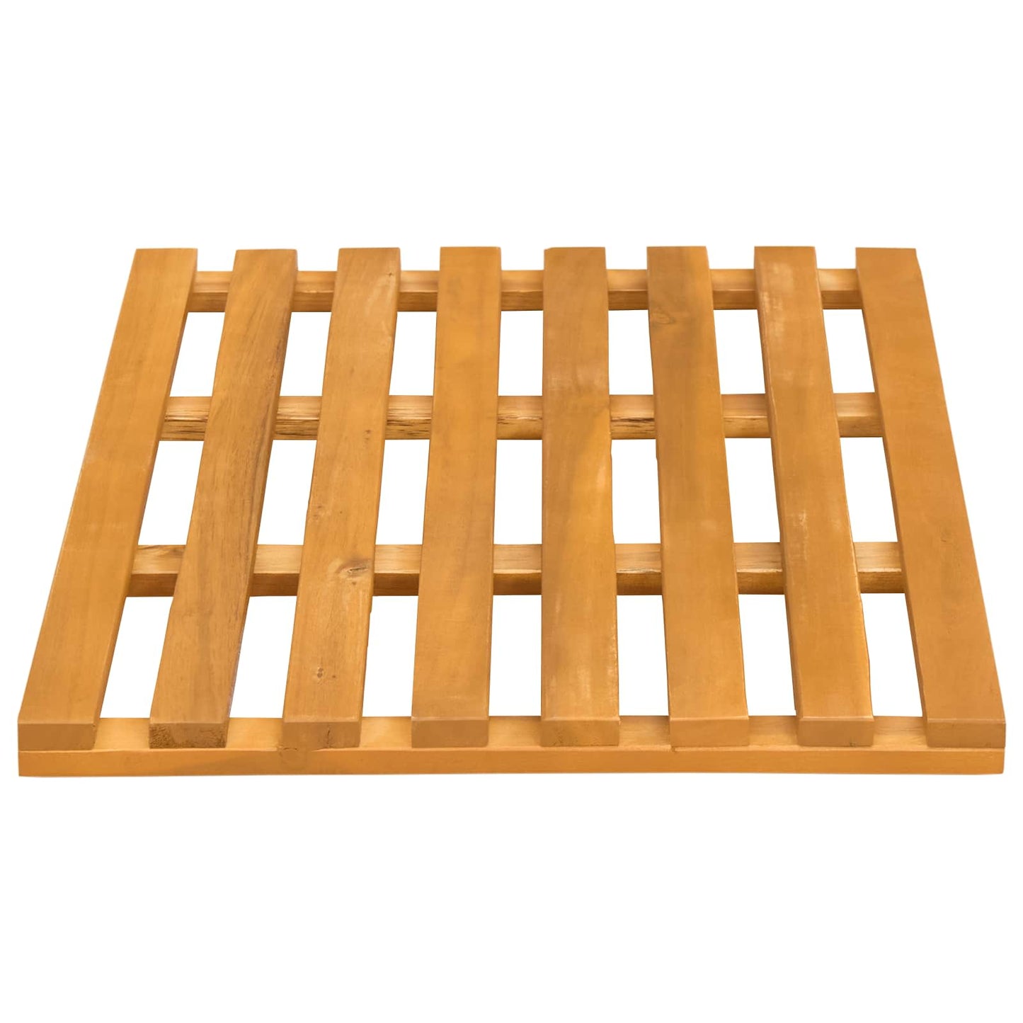 Fürdőszoba szőnyeg Egyszínű Barna 56 x 37 x 2,5 cm Tömör Akácfa