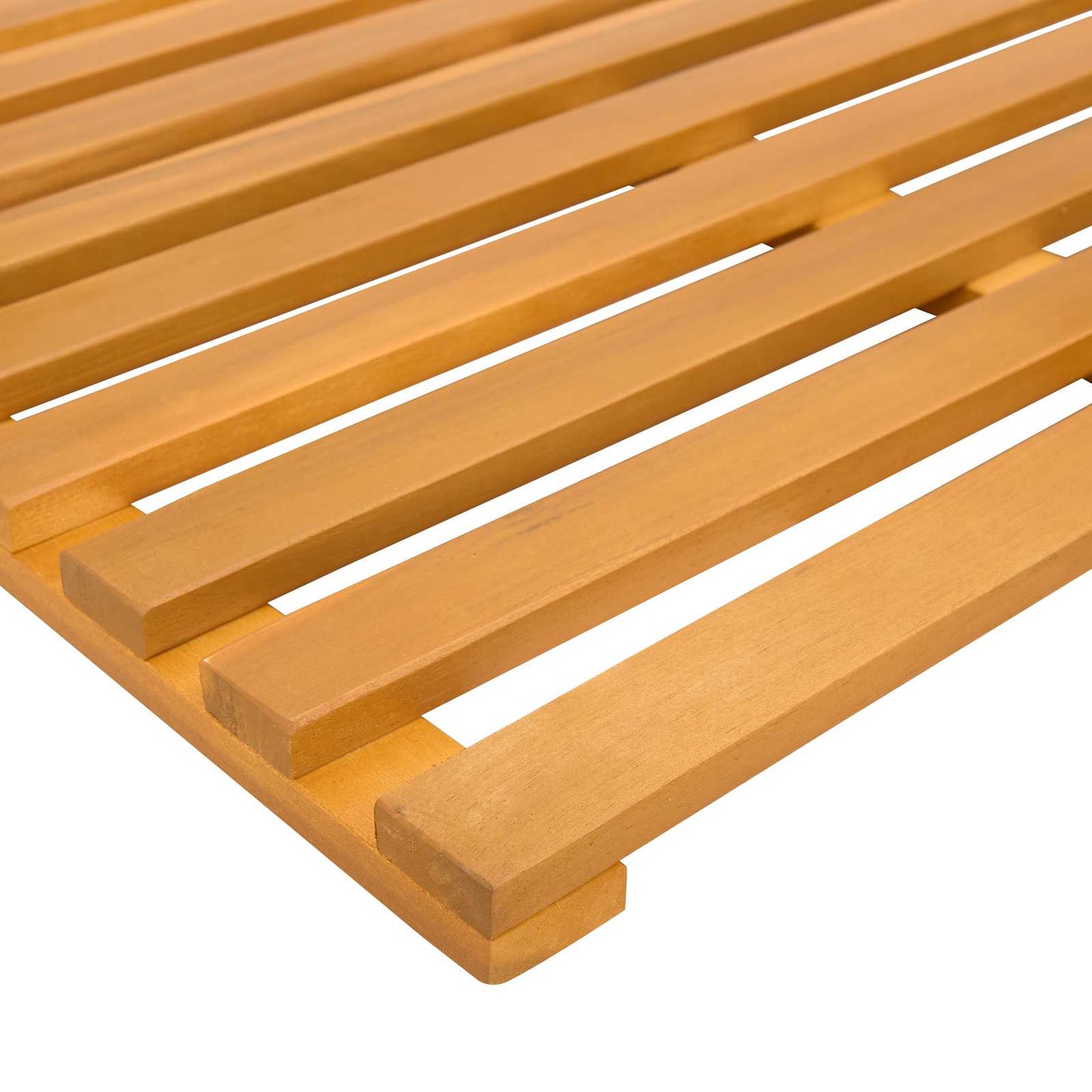 Fürdőszoba szőnyeg Egyszínű Barna 80 x 48 x 2,5 cm Tömör Akácfa