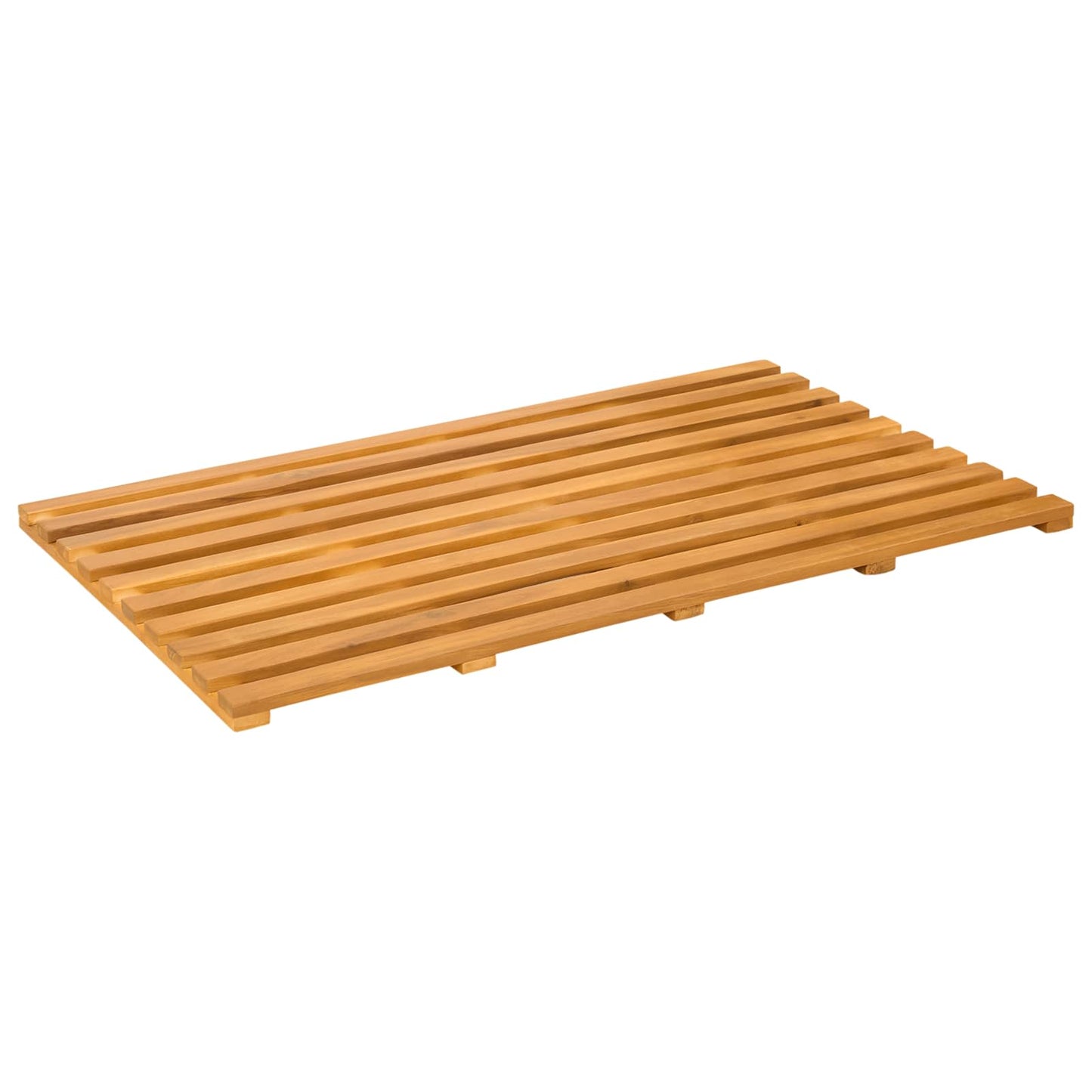 Fürdőszoba szőnyeg Egyszínű Barna 80 x 48 x 2,5 cm Tömör Akácfa