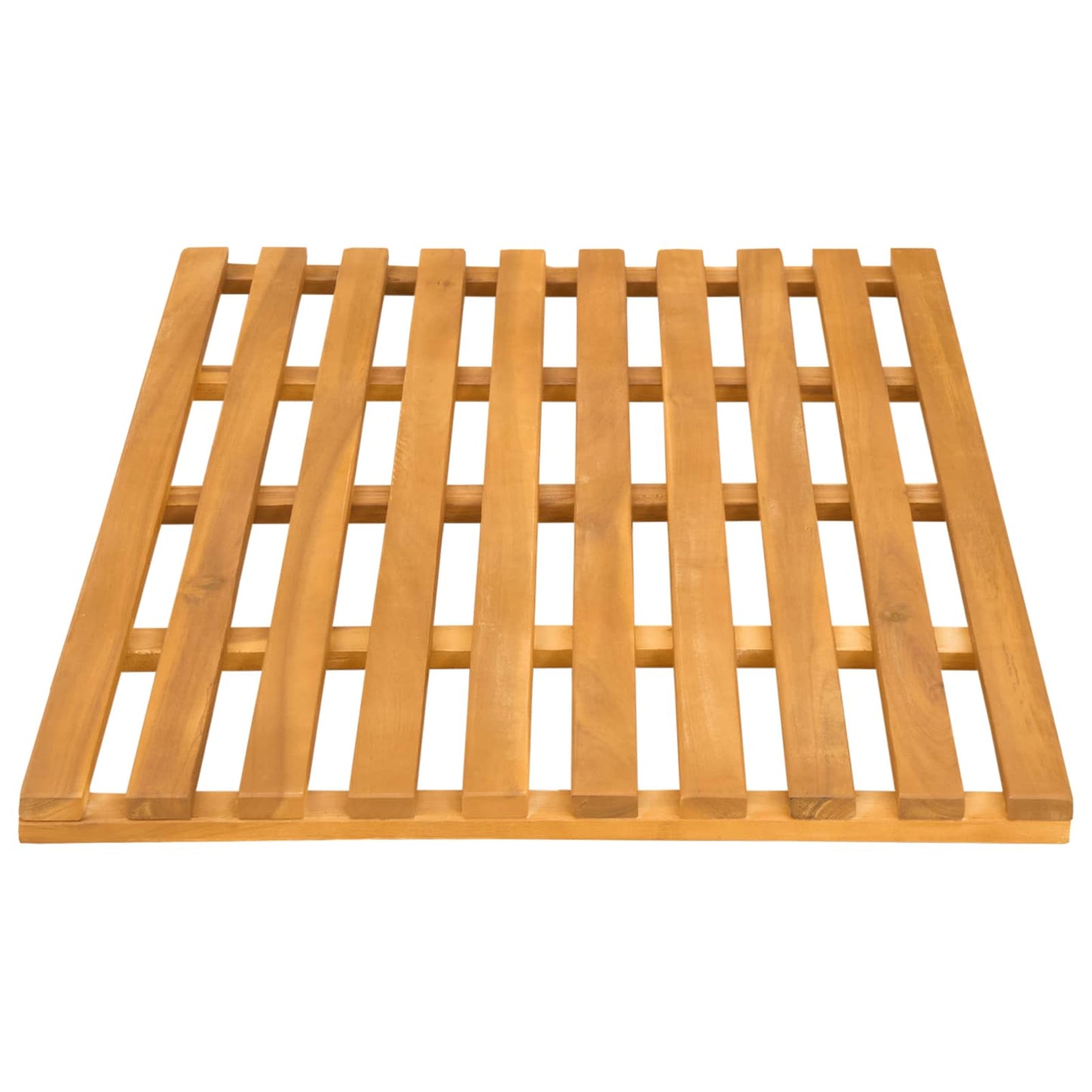 Fürdőszoba szőnyeg Egyszínű Barna 80 x 48 x 2,5 cm Tömör Akácfa