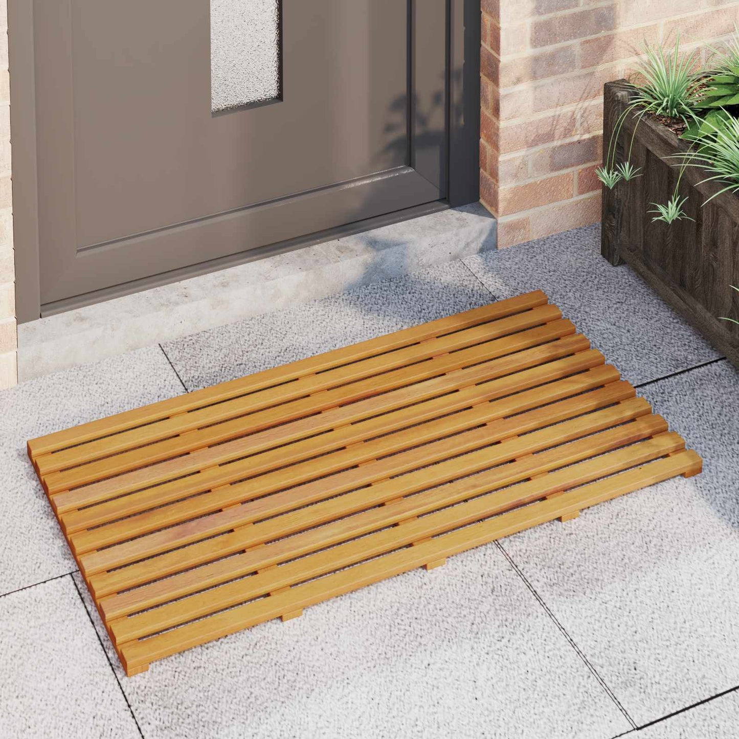 Fürdőszoba szőnyeg Barna 100 x 53 x 2,5 cm Tömör Akácfa