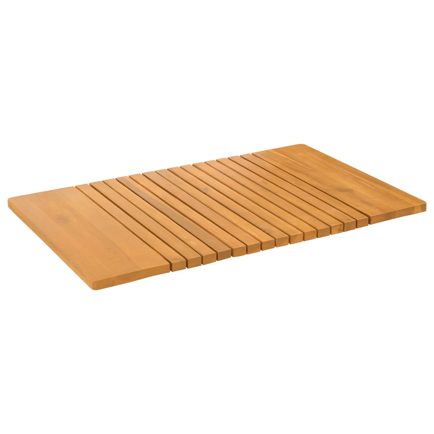 Fürdőszoba szőnyeg Egyszínű Barna 81 x 50 cm Tömör Akácfa