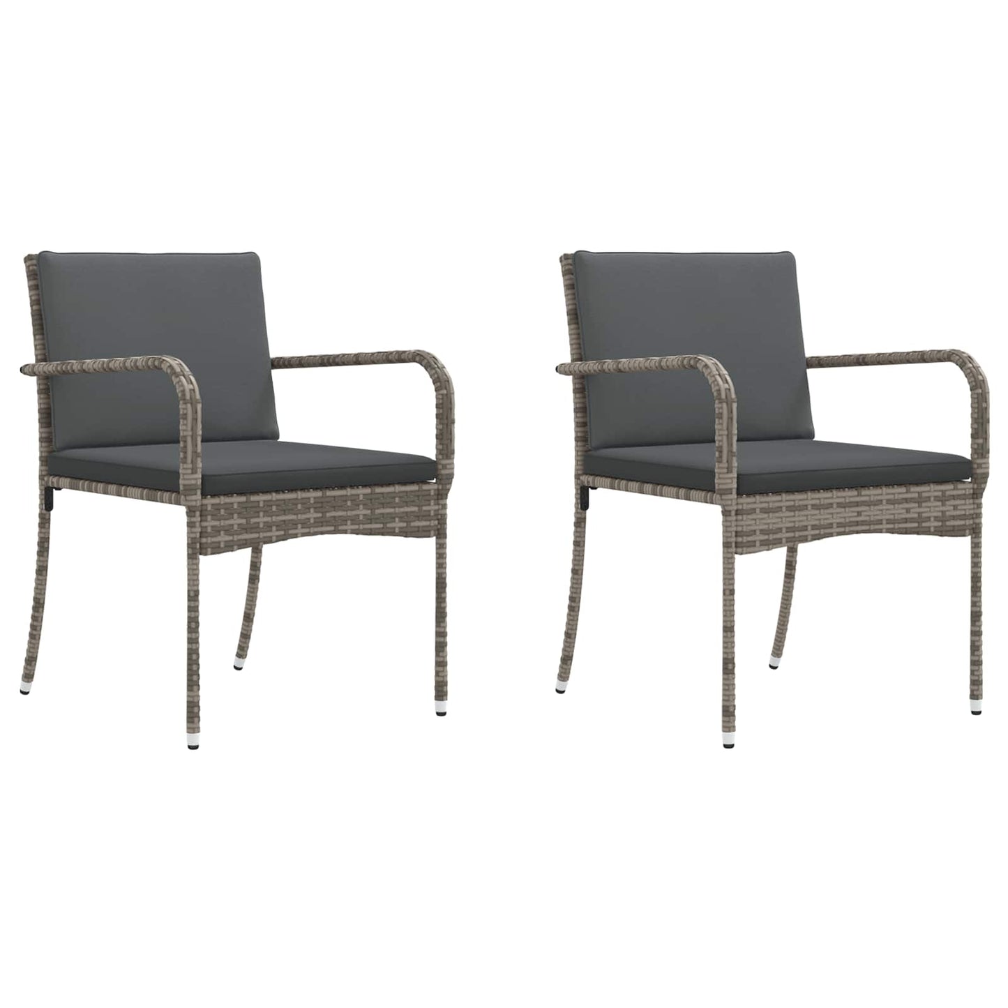Kert Bistro Készlet 3 pcs Szürke polirattan
