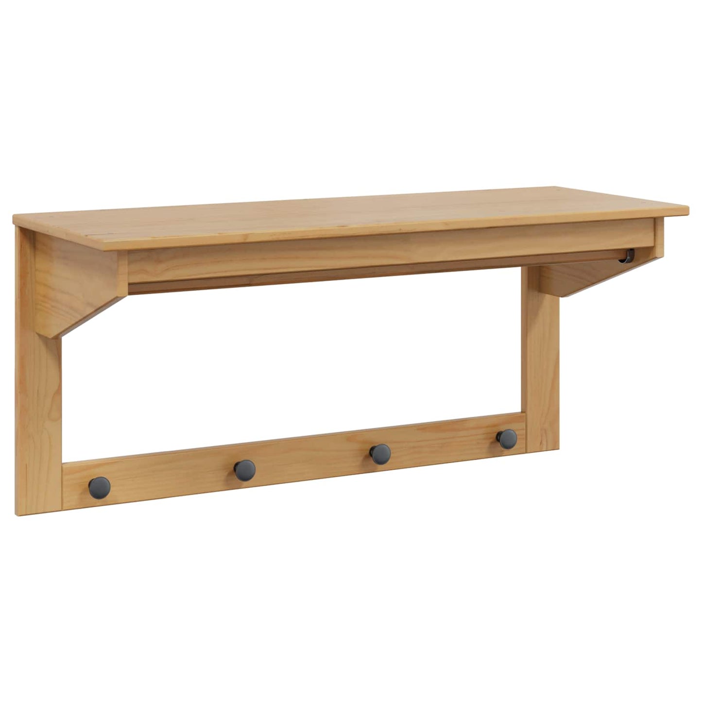 Kabáthorog HILL Méz barna 90 x 35 x 41.5 cm Tömör fenyő