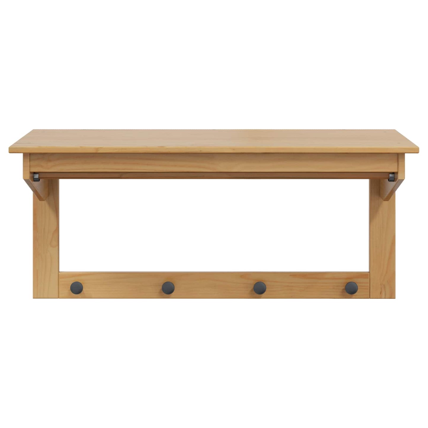 Kabáthorog HILL Méz barna 90 x 35 x 41.5 cm Tömör fenyő