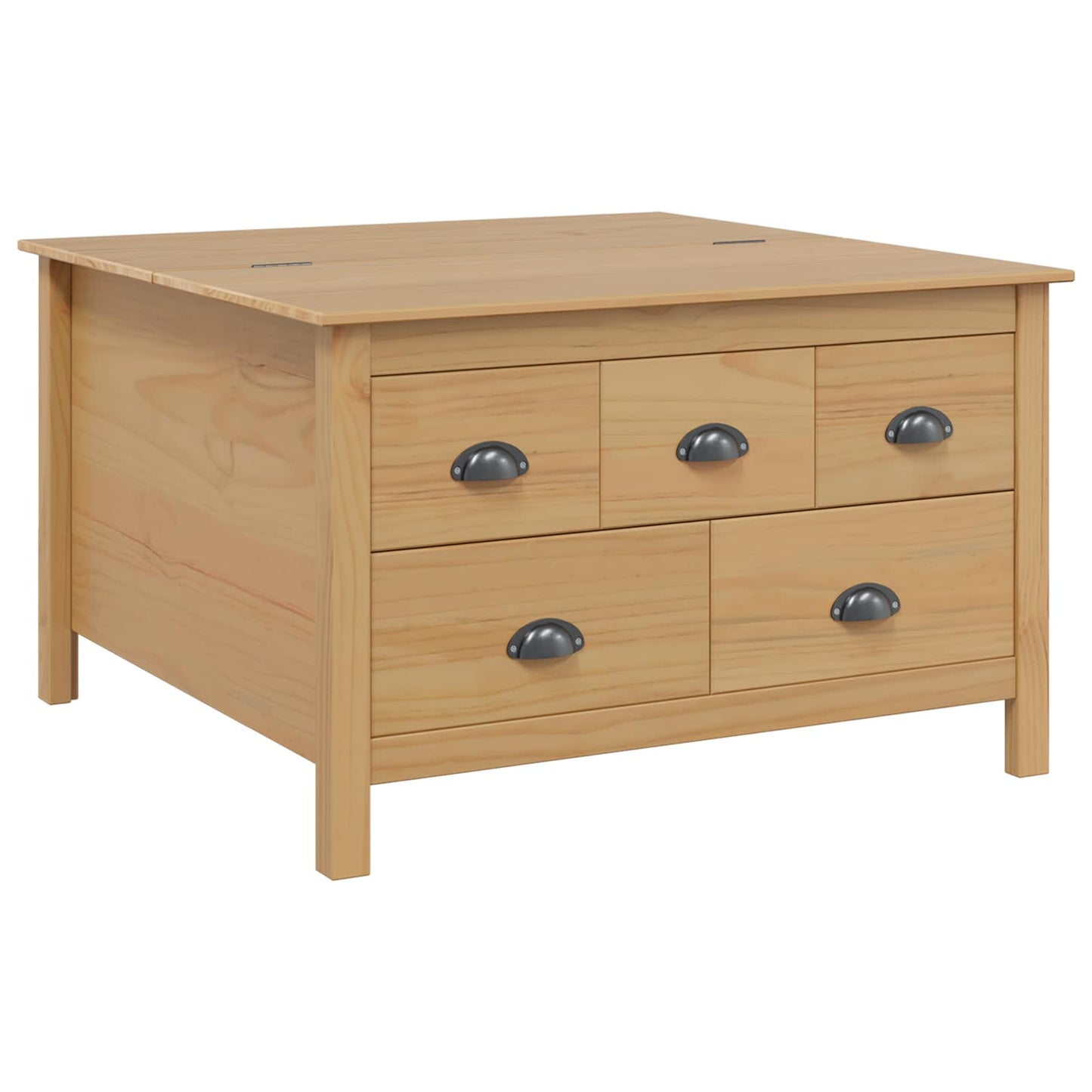 Dohányzóasztal HILL Méz barna 79.5 x 79.5 x 49 cm Tömör fenyőfa