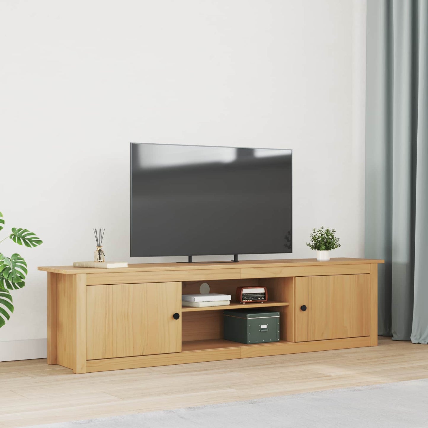 TV állvány HILL Méz barna 158 x 40 x 39.5 cm Tömör fenyő