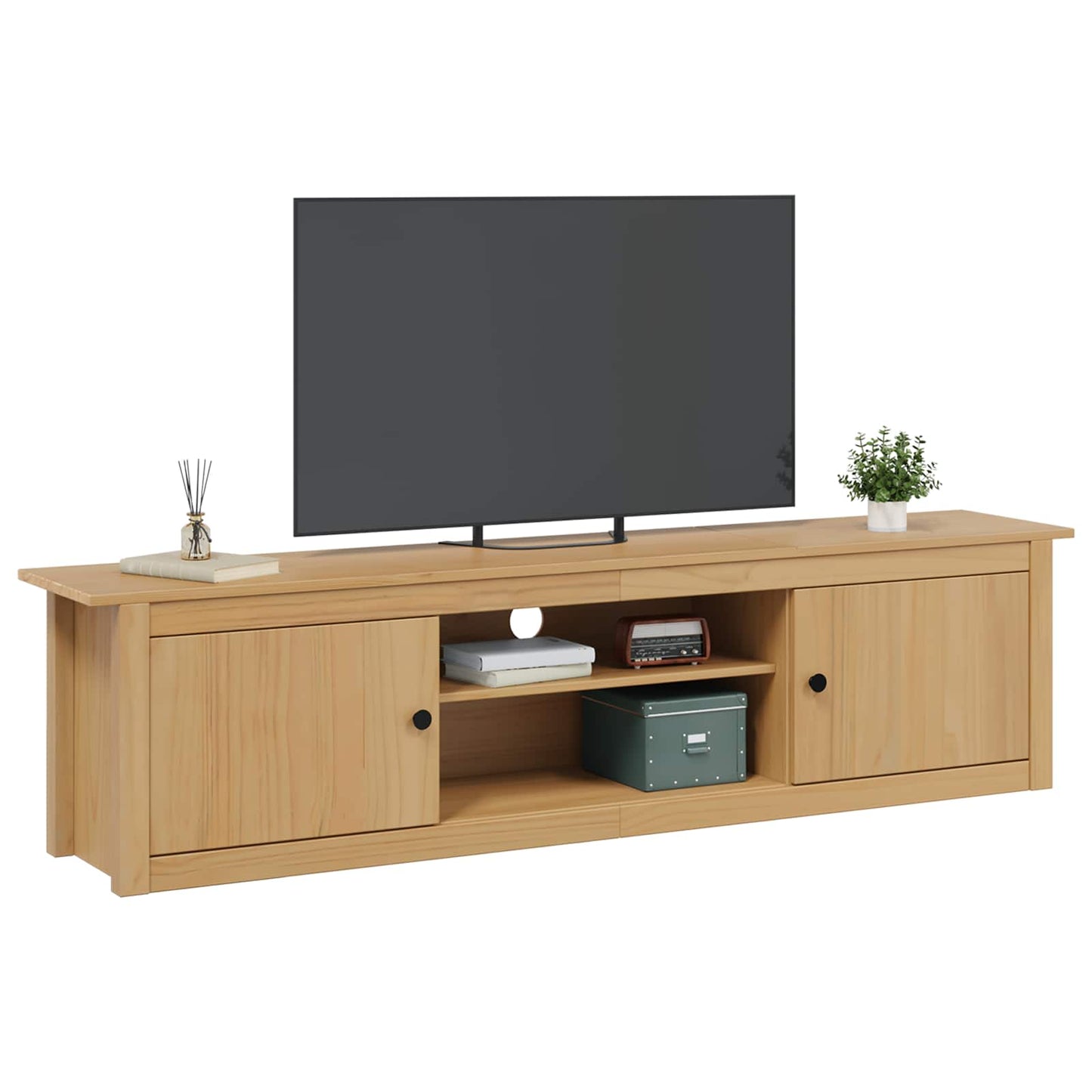 TV állvány HILL Méz barna 158 x 40 x 39.5 cm Tömör fenyő