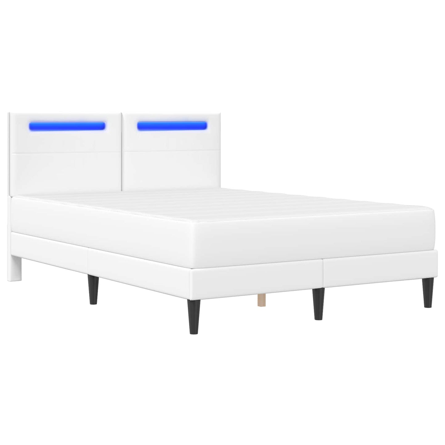 Ágykeret LED szalagokkal fejtámlával 2 pcs Műbőr