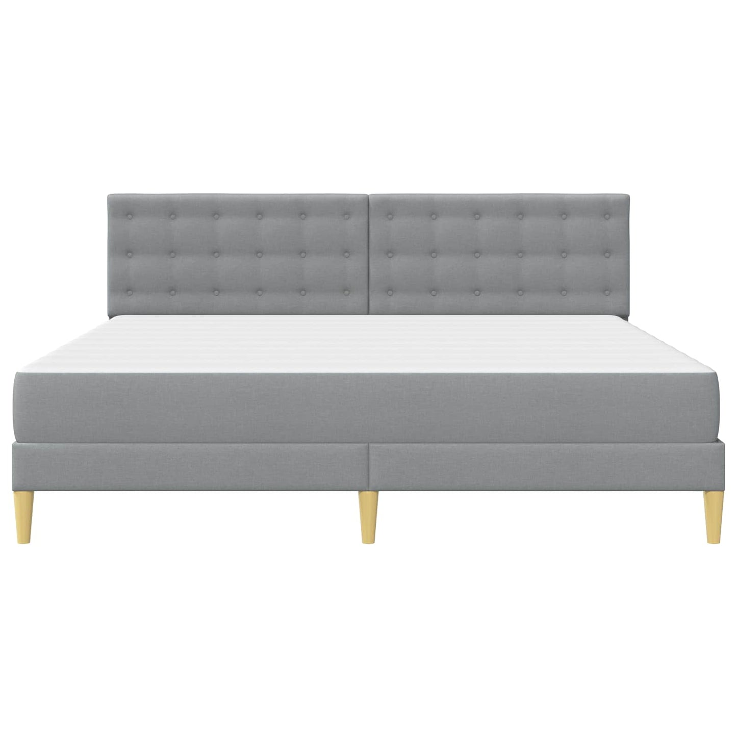 Ágykeret matraccal Világosszürke 180 x 200 cm Szövet