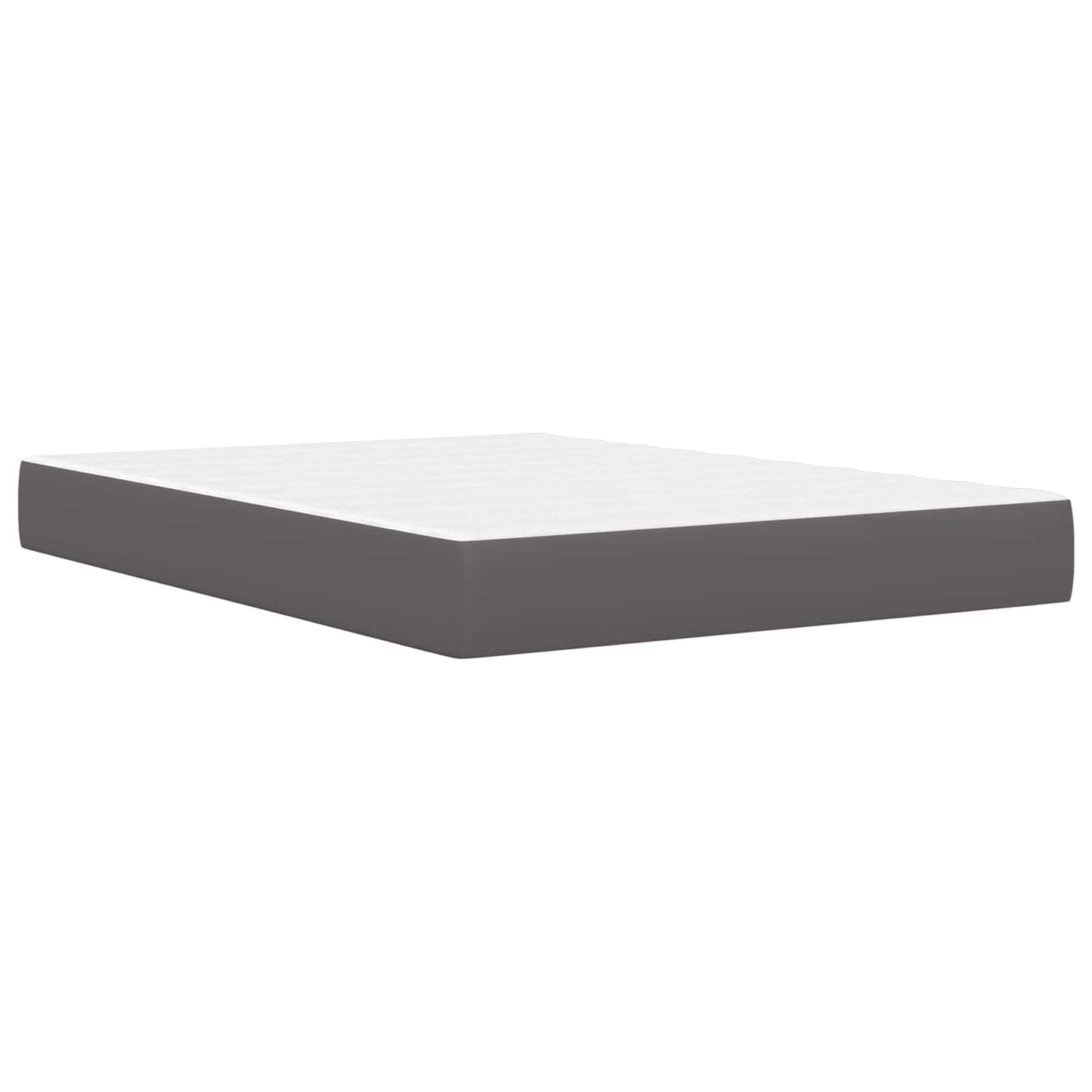 Ágykeret fejtámlával Szürke 120 x 190 cm Műbőr