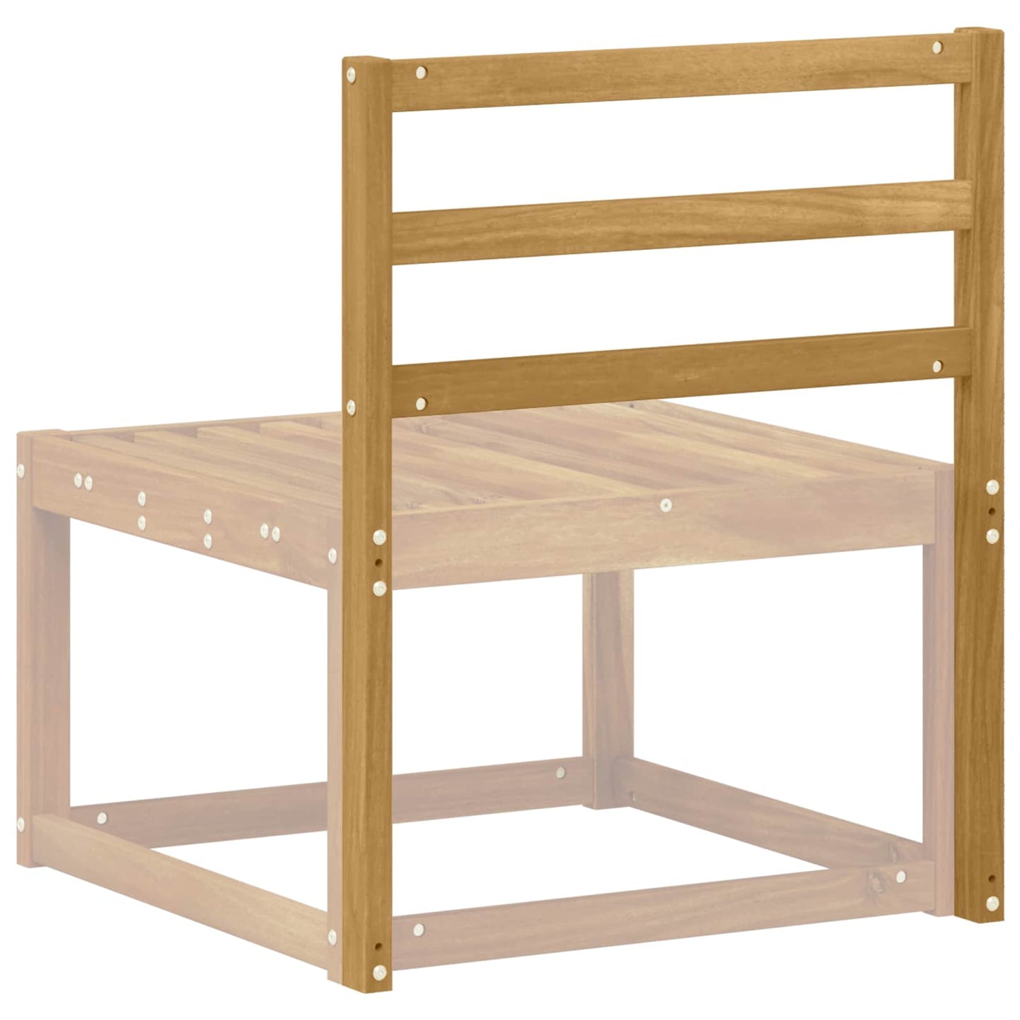 Háttámla Modul Fehér 59 x 4 x 73 cm Tömör Akácfa