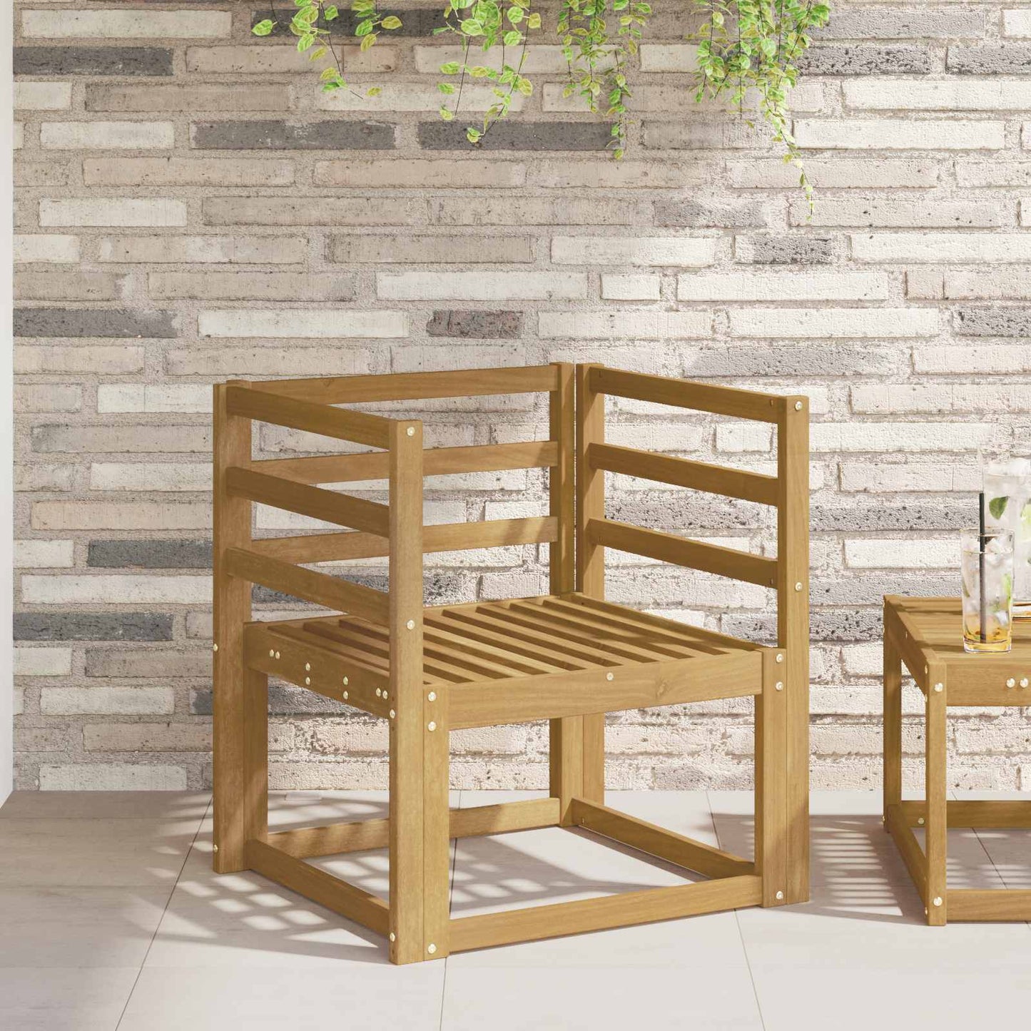 Karfák modul 2 db Fehér 59 x 4 x 73 cm Tömör Akácfa