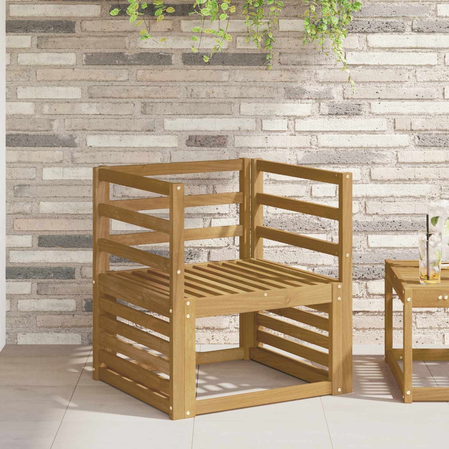 Kartámasz modul 2 db Fehér 59 x 4 x 73 cm Tömör Akácfa