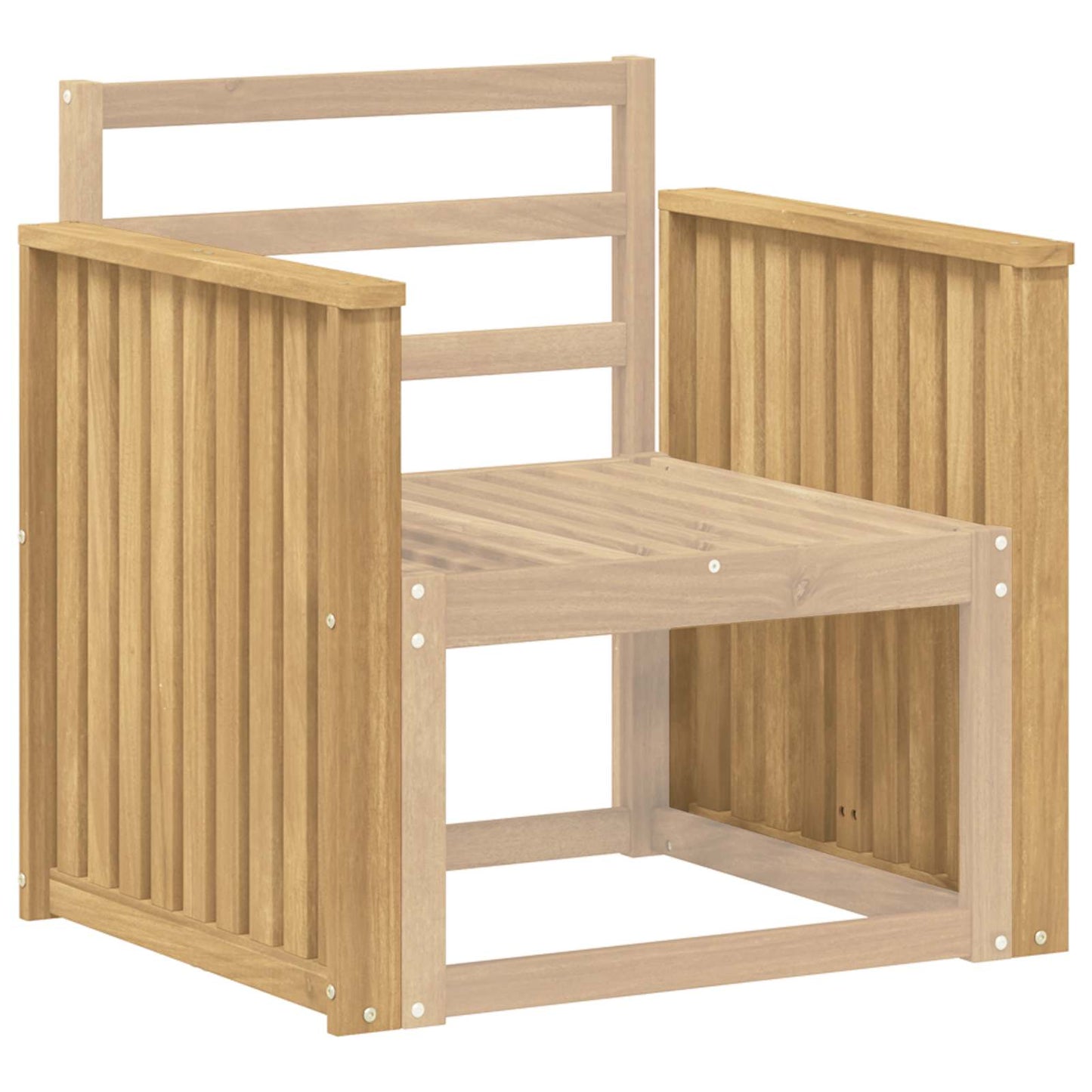 Kartámasz modul 2 db Fehér 60 x 6 x 61 cm Tömör Akácfa
