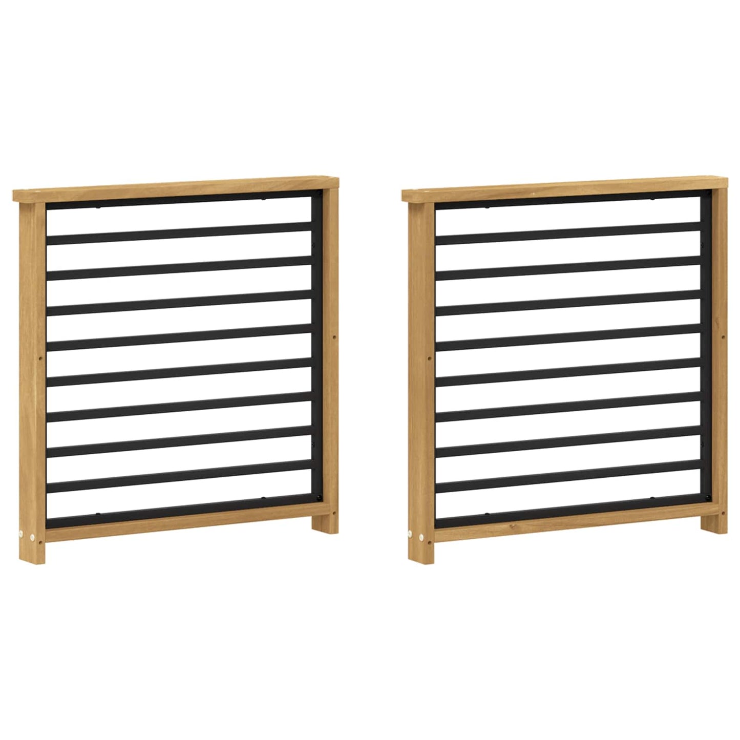 Kartámasz modul 2 db Fehér 60 x 6 x 61 cm Tömör Akácfa