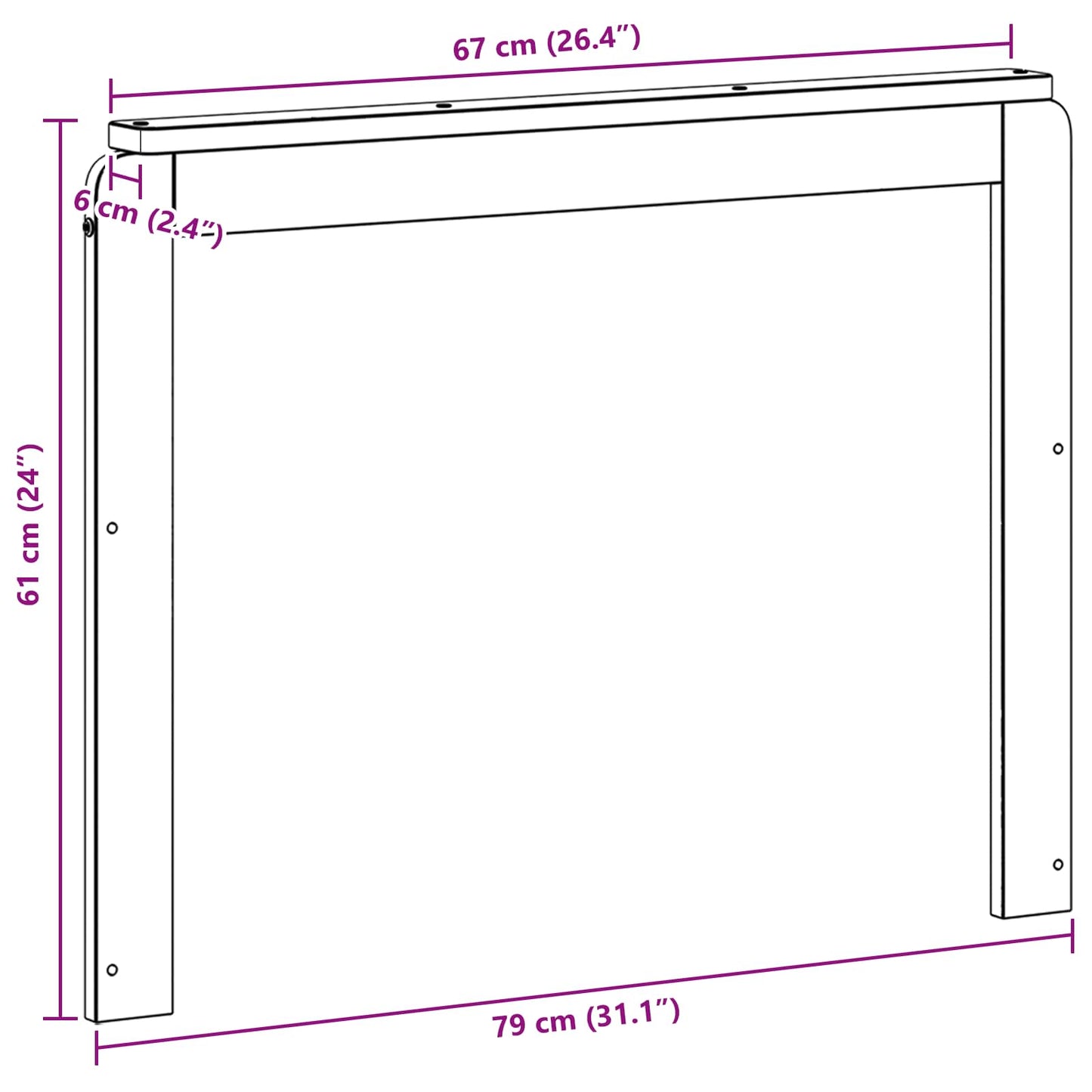 Kartámasz modul 2 db Fehér 79 x 6 x 61 cm Tömör Akácfa