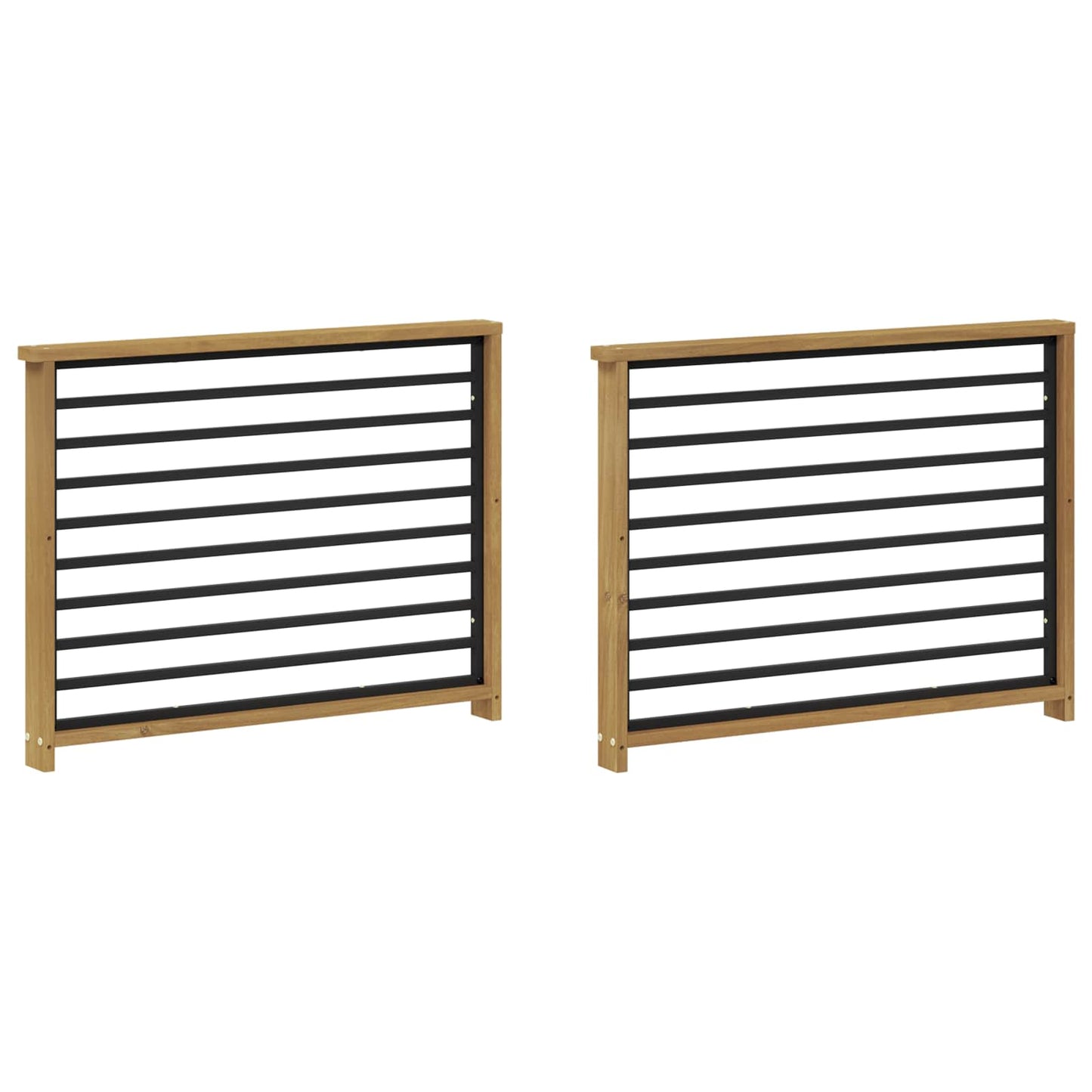 Kartámasz modul 2 db Fehér 80 x 6 x 61 cm Tömör Akácfa