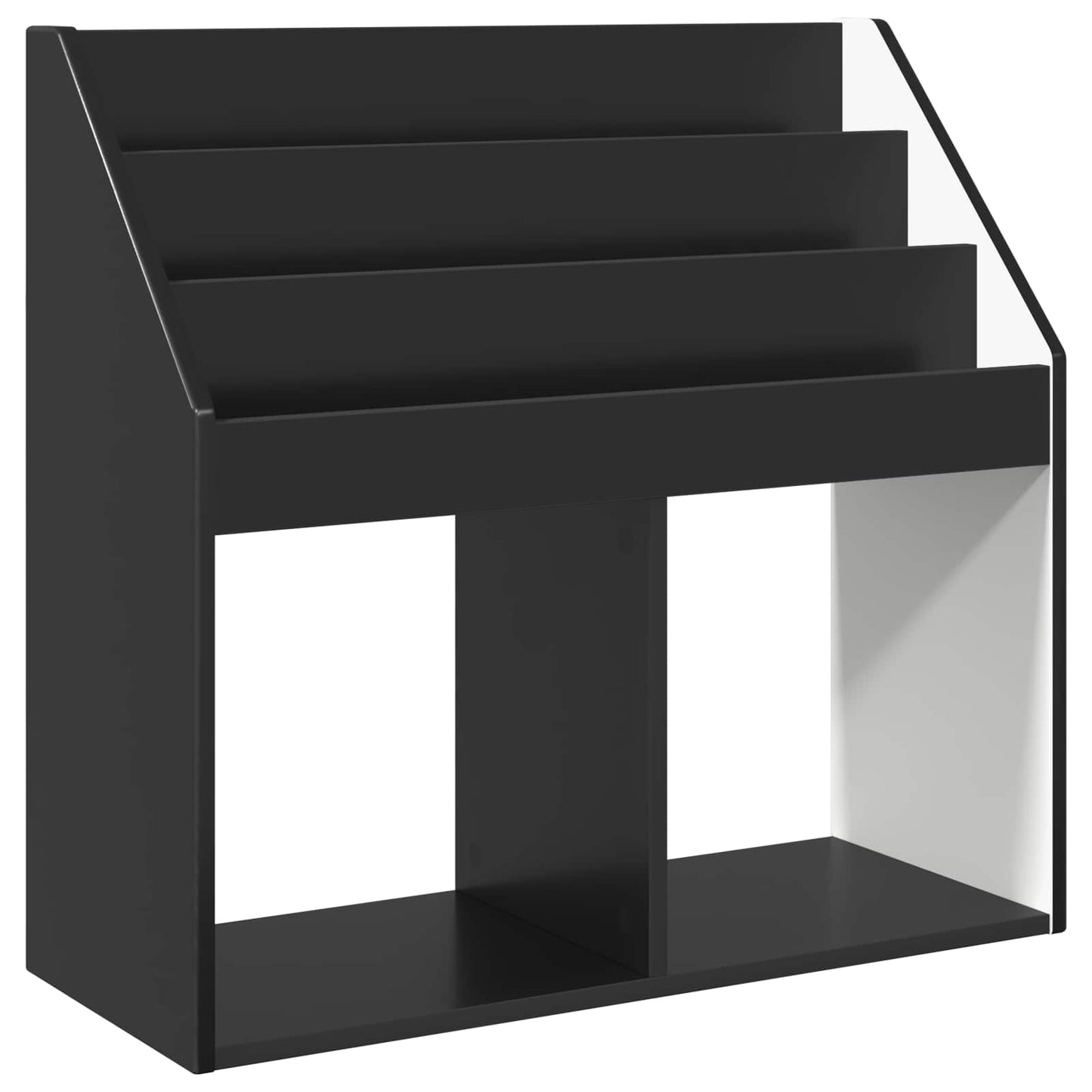 Gyerek Könyvespolc Fekete 72,5 x 29,5 x 69 cm Szerelt Fa