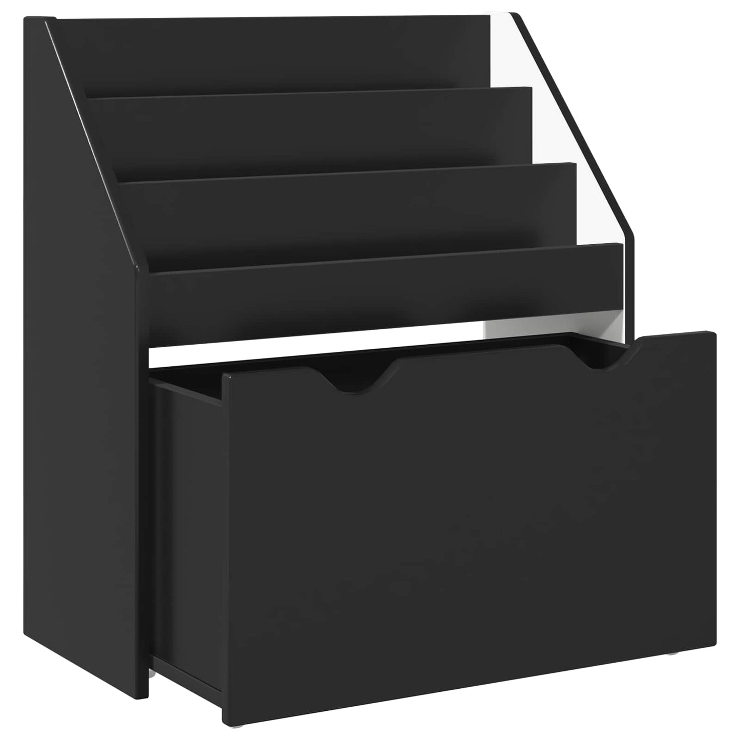 Gyerek Könyvespolc fiókkal Fekete 60 x 29,5 x 69 cm Szerelt Fa