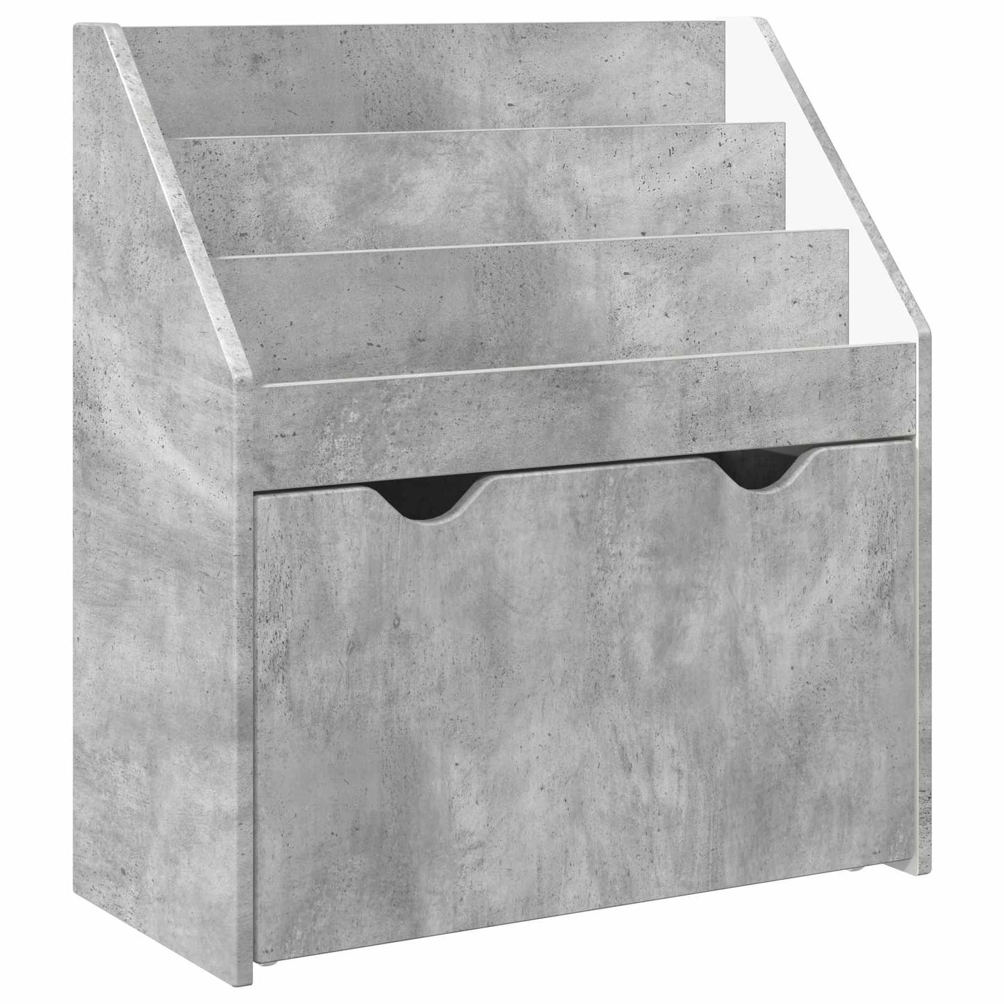Gyerek Könyvespolc Beton Szürke 60 x 29,5 x 69 cm Szerelt Fa