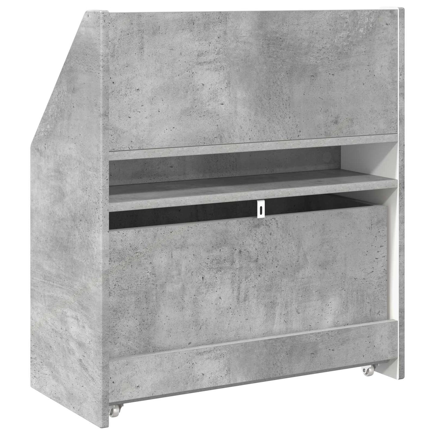 Gyerek Könyvespolc Beton Szürke 60 x 29,5 x 69 cm Szerelt Fa