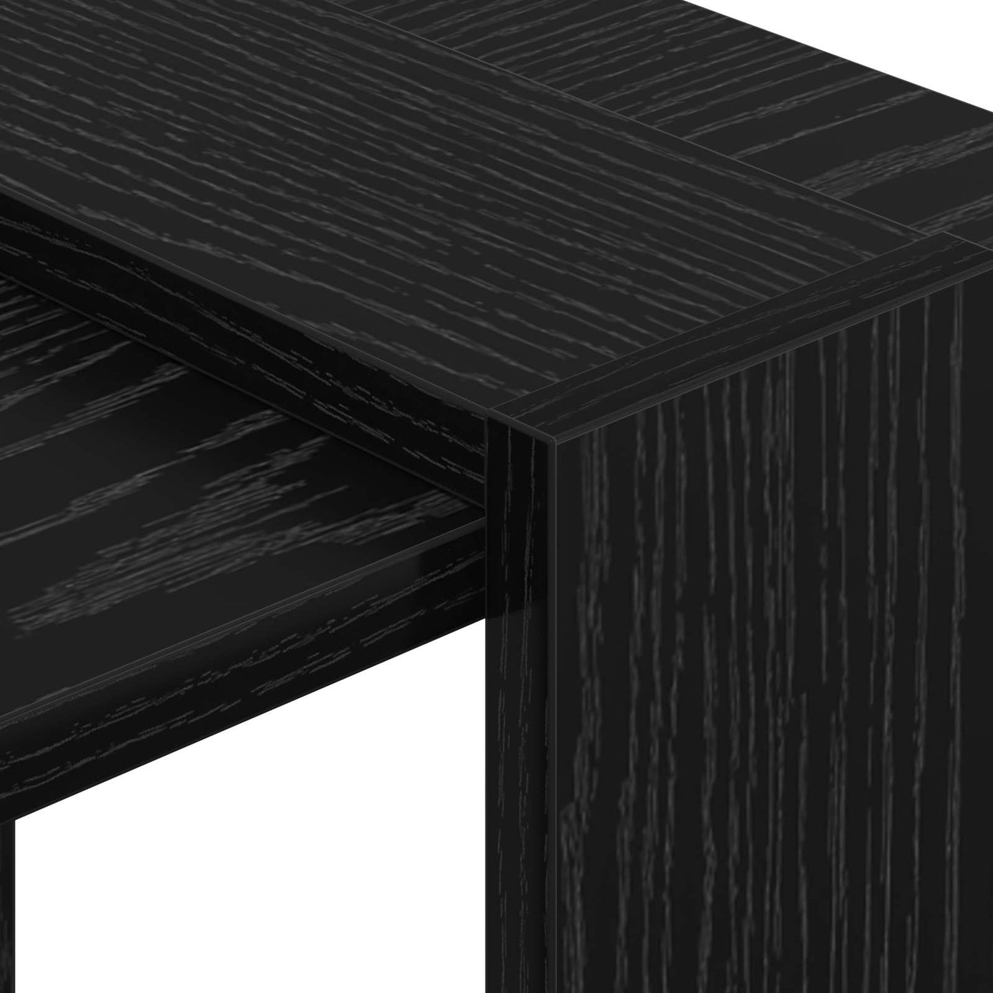 Könyvespolc 2 szintes 52 x 25 x 71,5 cm Szerelt Fa Fekete tölgy