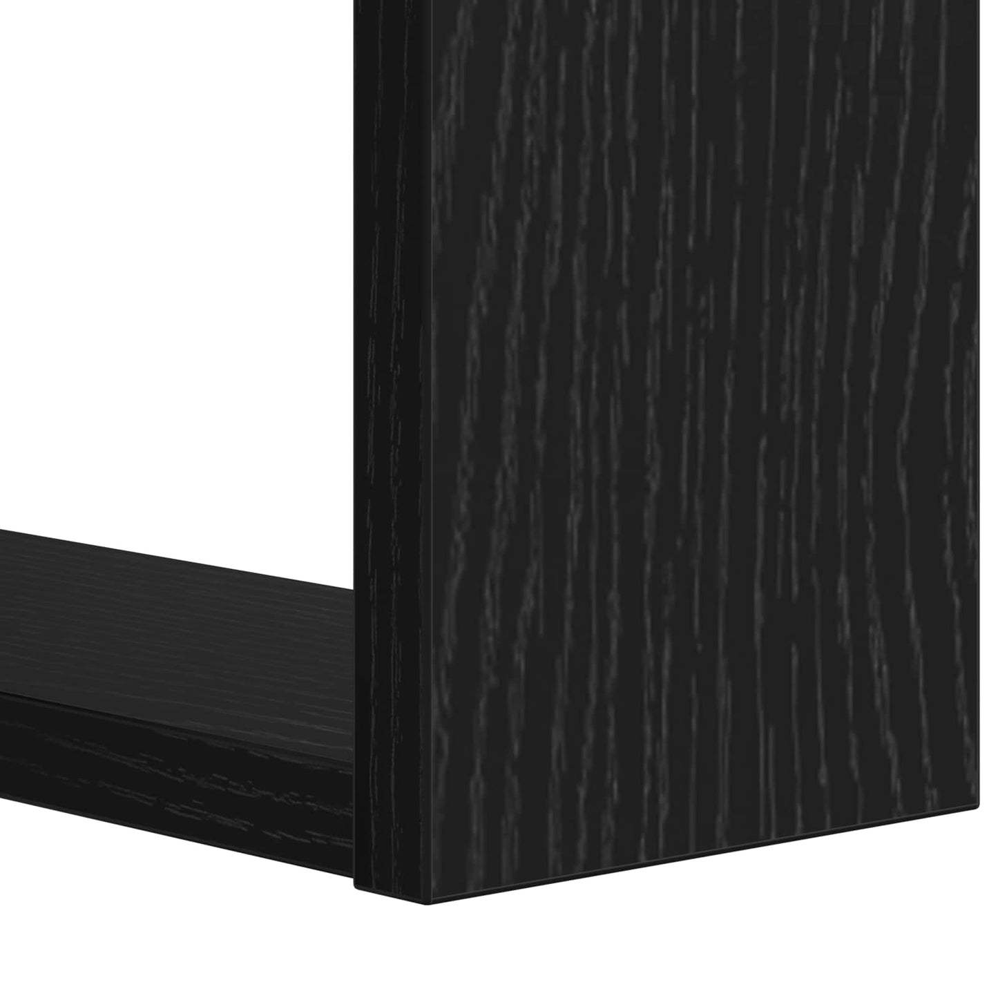 Könyvespolc 2 szintes 52 x 25 x 71,5 cm Szerelt Fa Fekete tölgy