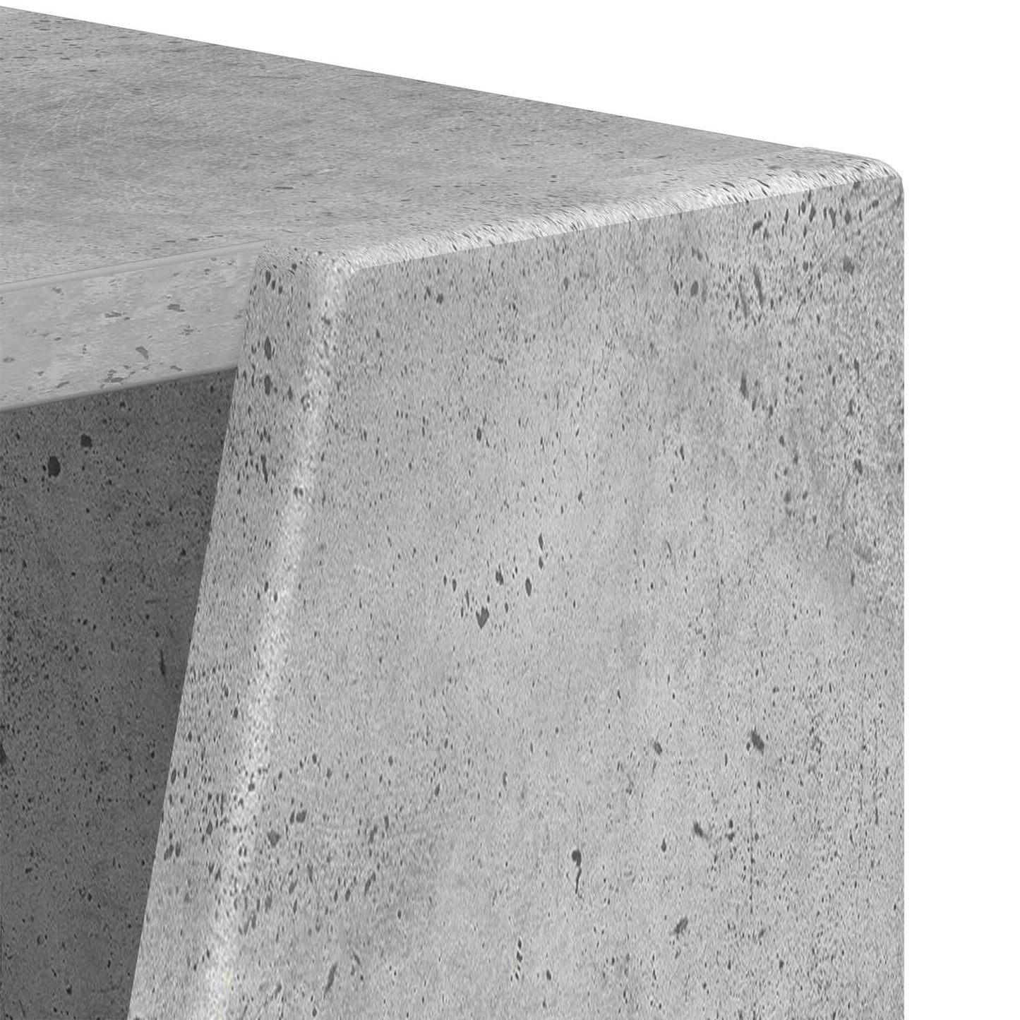 Oldalsó polc 33 x 32 x 100,5 cm Szerelt Fa Beton Szürke