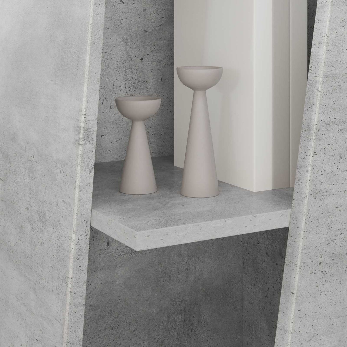 Oldalsó polc 33 x 32 x 100,5 cm Szerelt Fa Beton Szürke