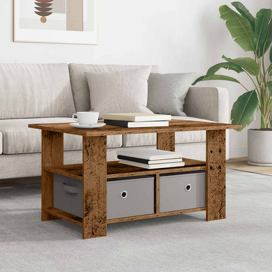 Dohányzóasztal fiókkal Öreg fa 77 x 55 x 42 cm Faanyag