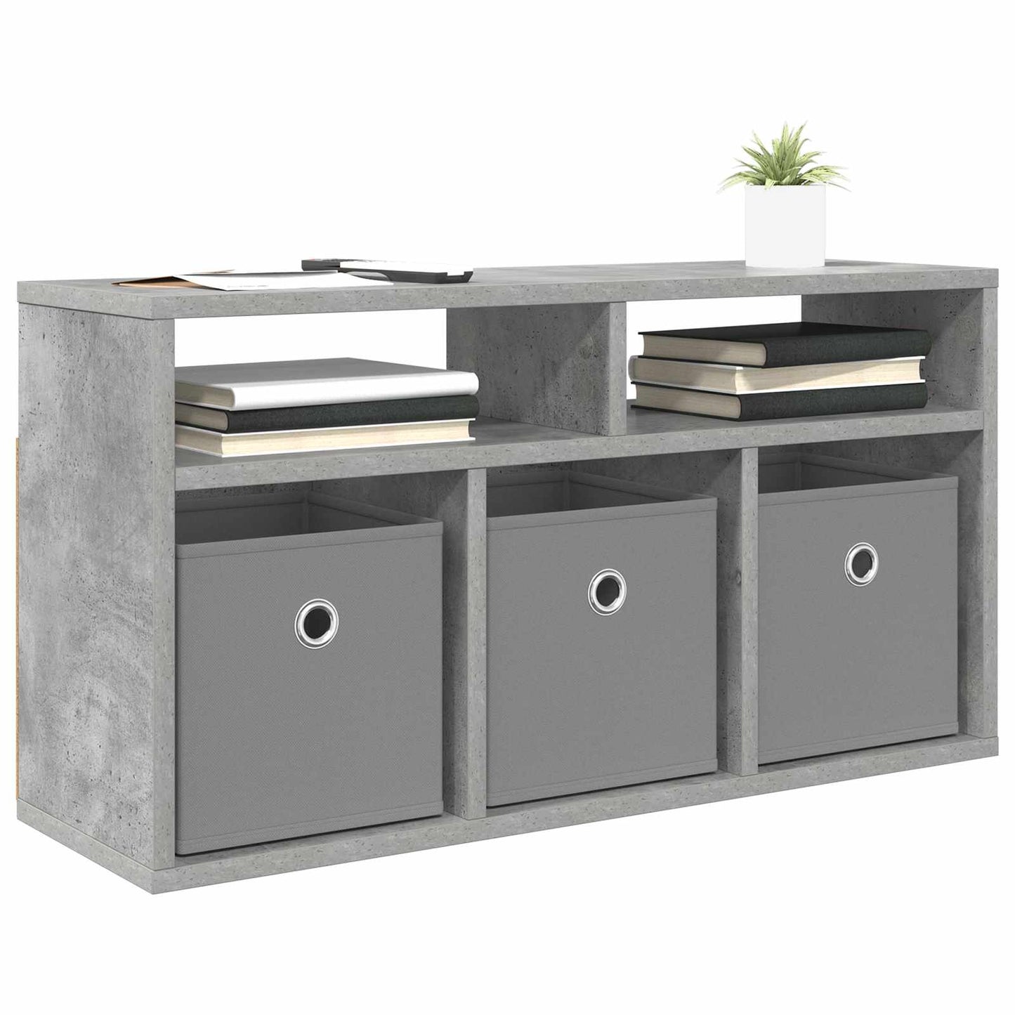 Alacsony szekrény fiókkal Beton Szürke 72 x 22,5 x 38 cm