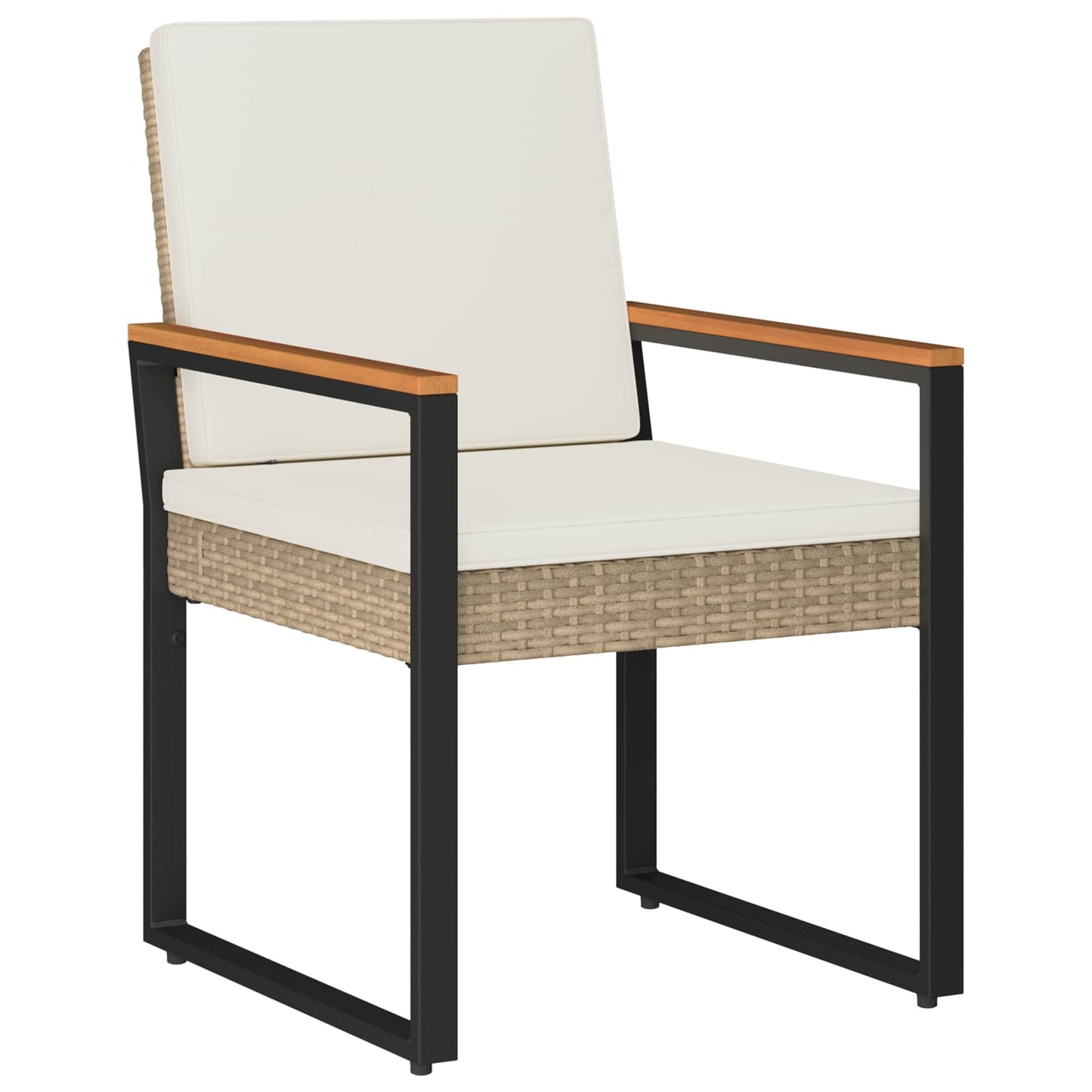 Kültéri Bútor Szett 4 pcs Beige és Krémszínű polirattan