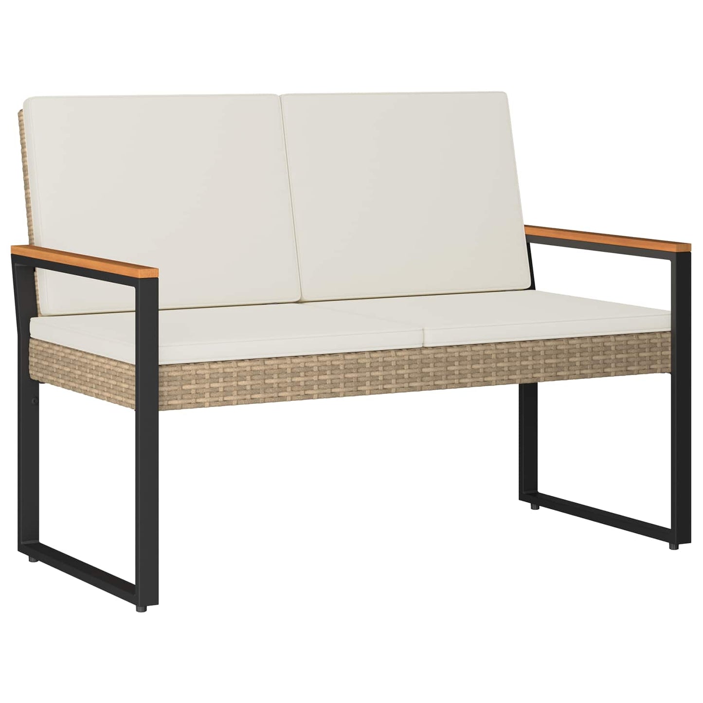 Kültéri Bútor Szett 4 pcs Beige és Krémszínű polirattan