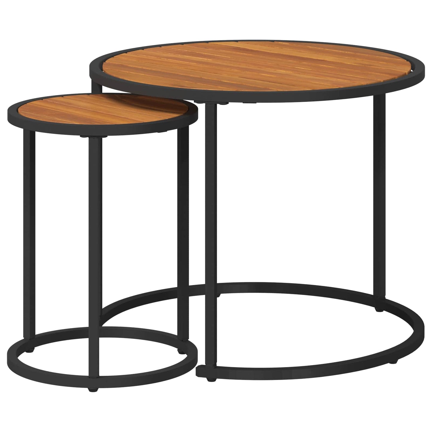 Kávasztal Szett 2 pcs Természetes és Fekete 55 x 55 x 45 cm