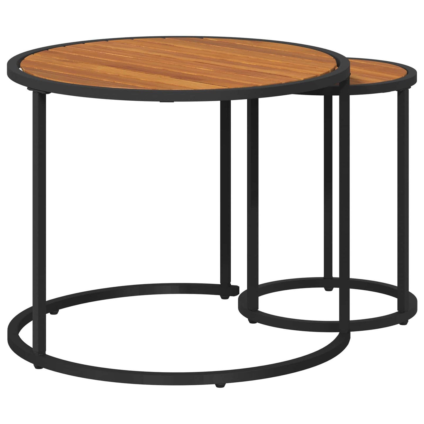 Kávasztal Szett 2 pcs Természetes és Fekete 55 x 55 x 45 cm