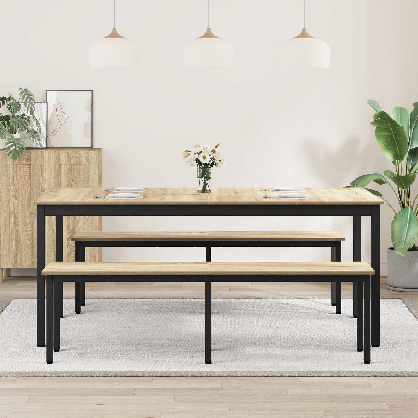 Étkezőasztalok 180 x 90 x 75 cm Szerelt Fa Négyszögletes