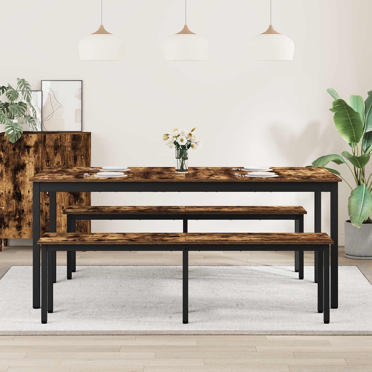 Étkezőasztalok 2 pcs 180 x 90 x 75 cm Szerelt Fa Négyszögletes