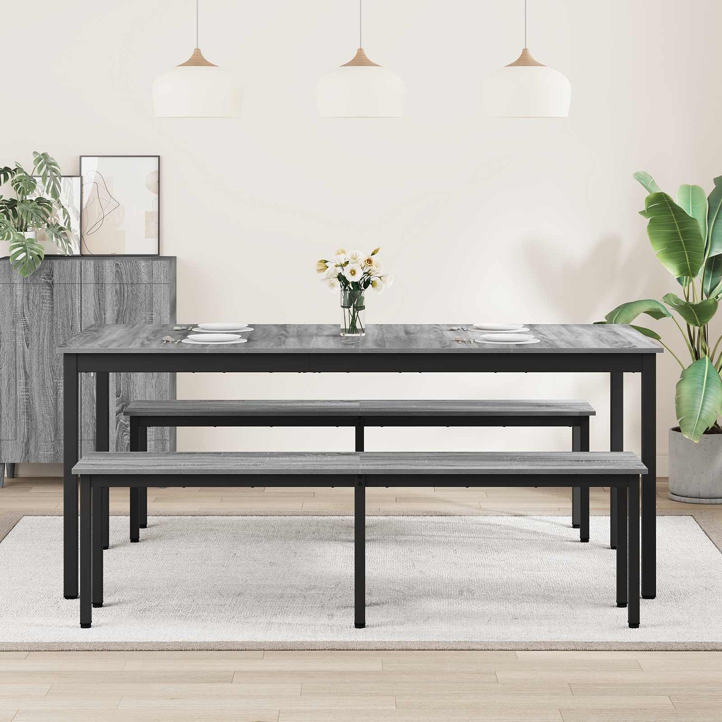 Étkezőasztalok 180 x 90 x 75 cm Faanyag Négyszögletes