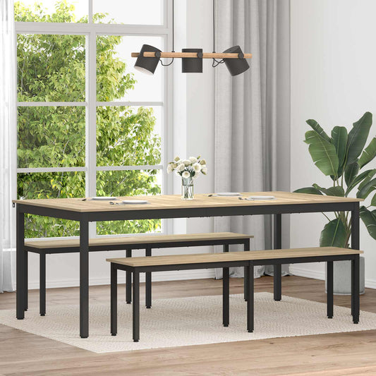 Étkezőasztalok 2 pcs 200 x 100 x 75 cm Faanyag