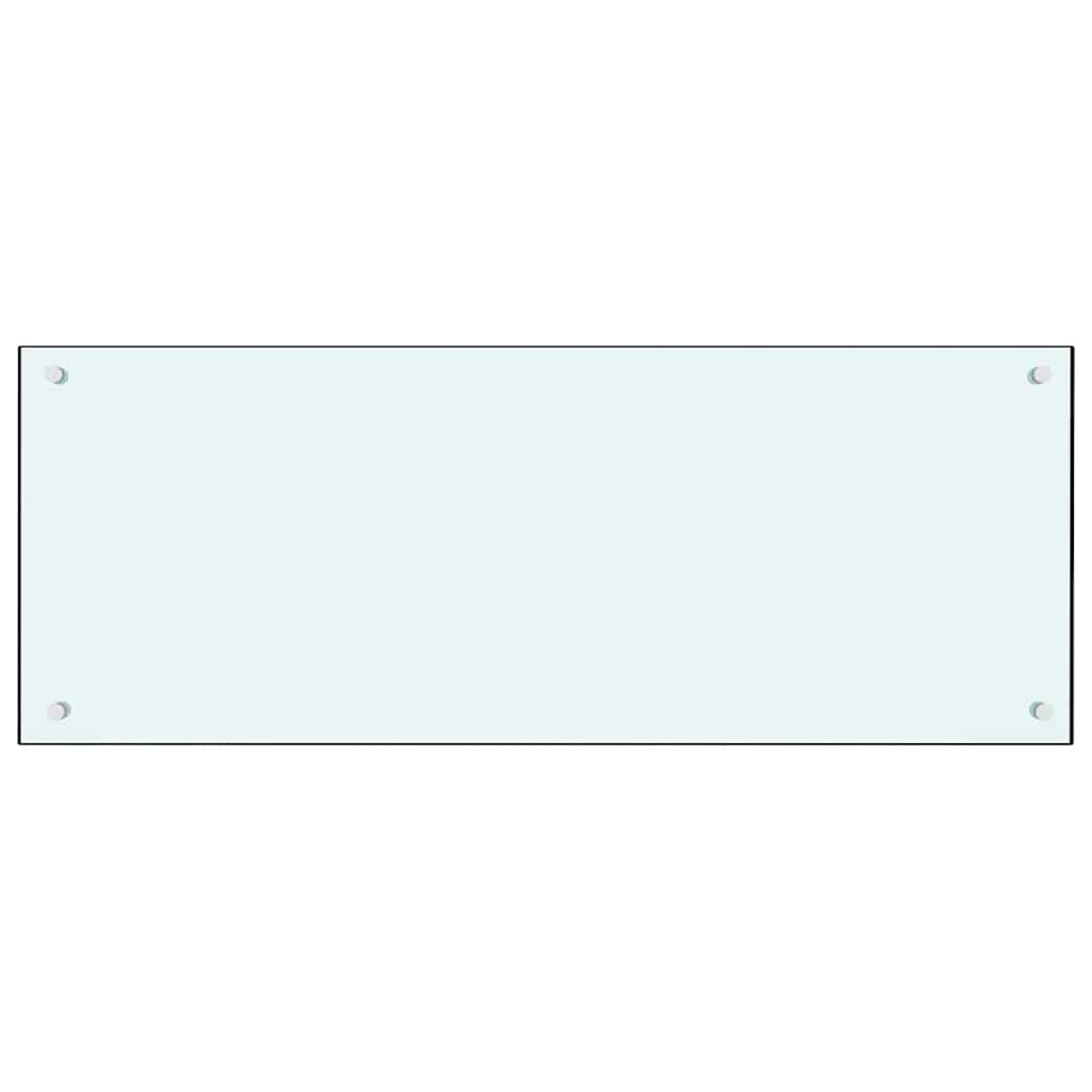 Konyhai hátfal 2 pcs Fehér 100 x 40 cm edzett üveg