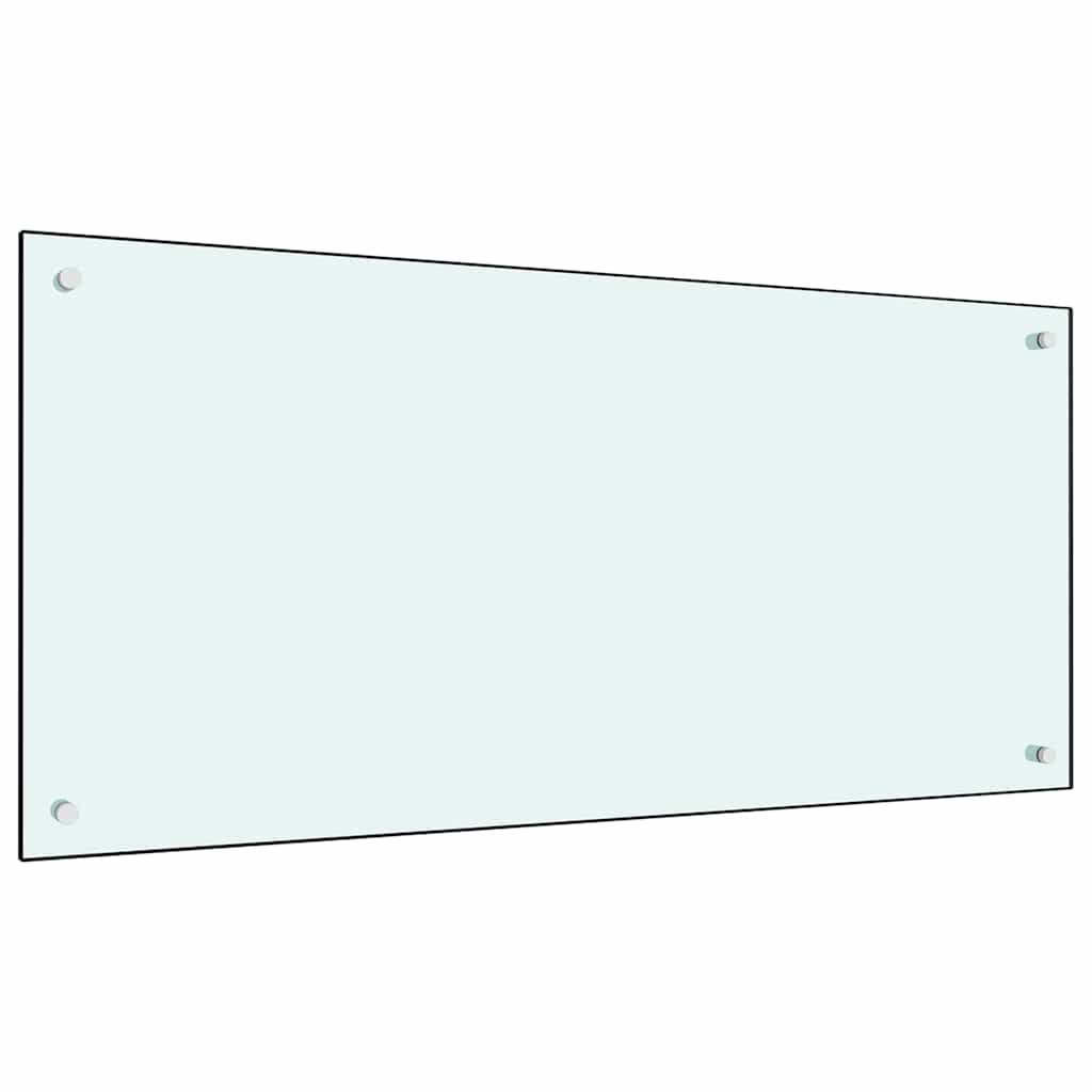 Konyhai hátfal 2 pcs Fehér 100 x 50 cm edzett üveg