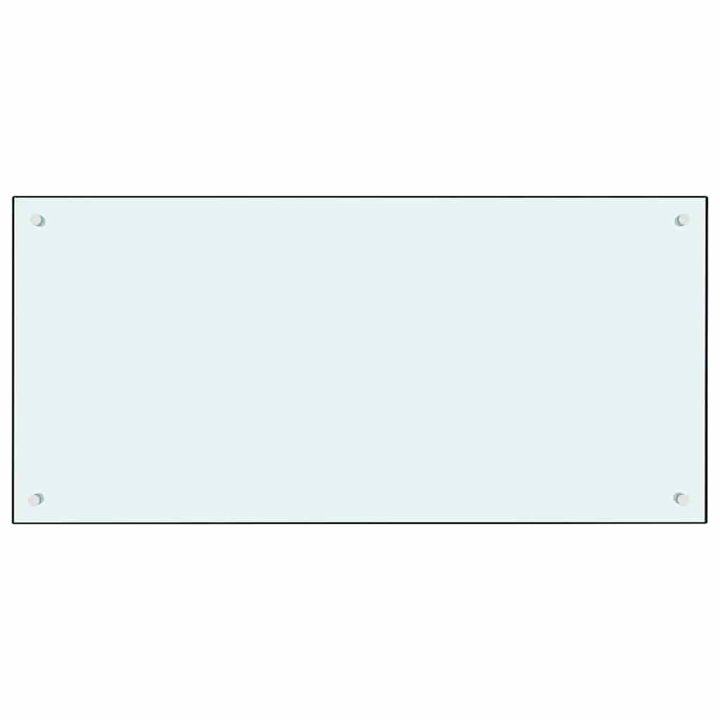 Konyhai hátfal 2 pcs Fehér 100 x 50 cm edzett üveg