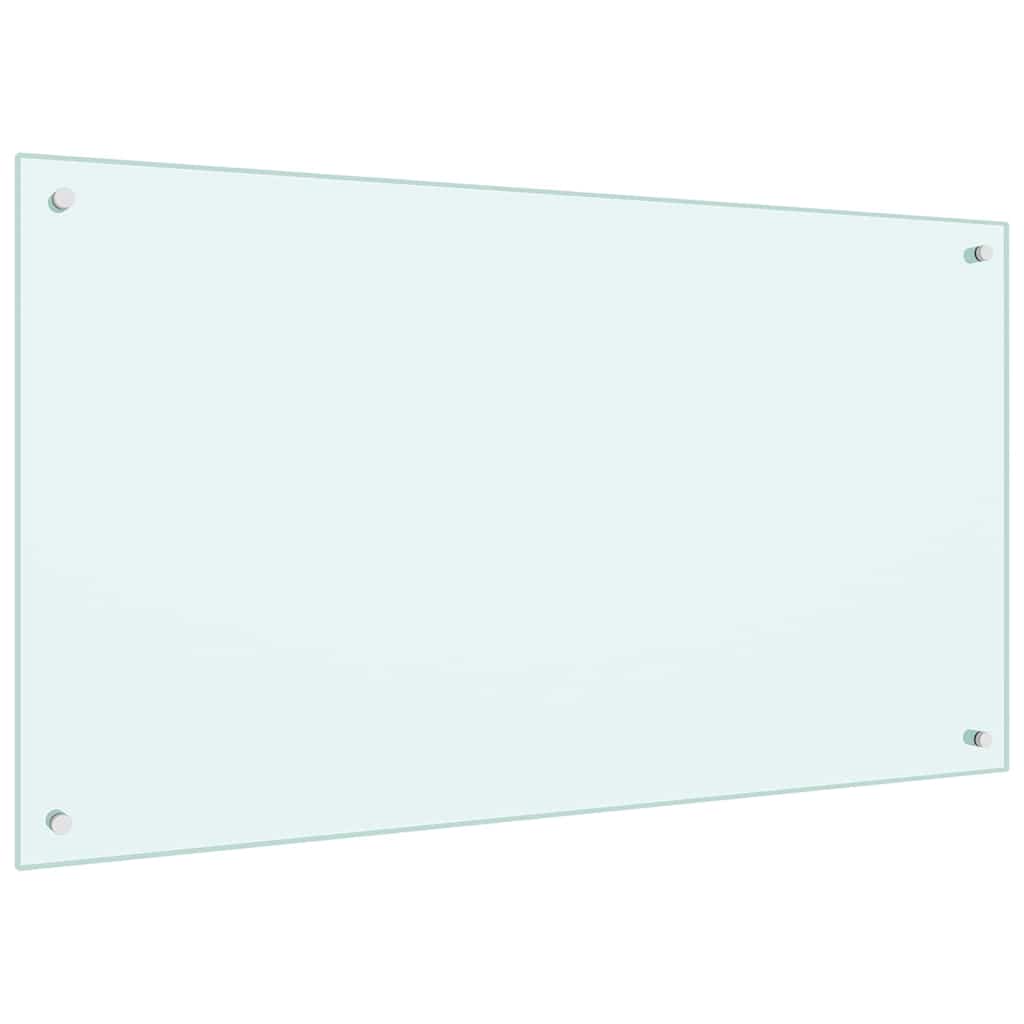 Konyhai hátfal 2 pcs Fehér 100 x 60 cm edzett üveg