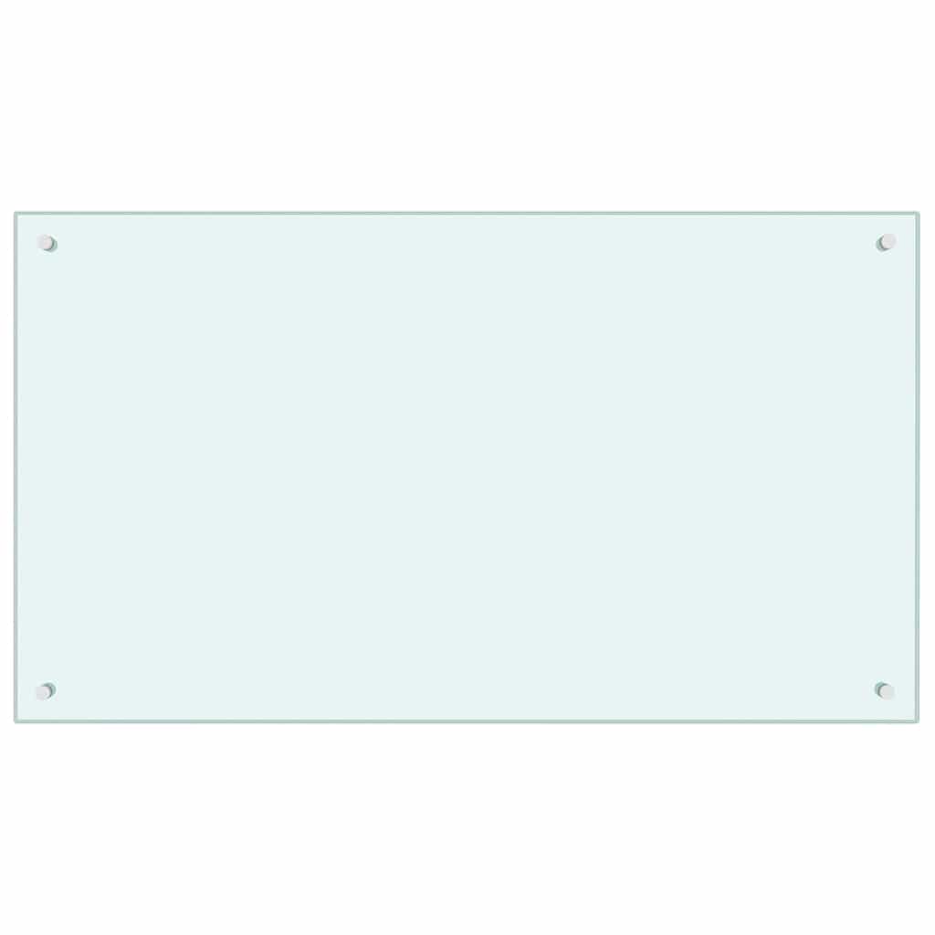 Konyhai hátfal 2 pcs Fehér 100 x 60 cm edzett üveg