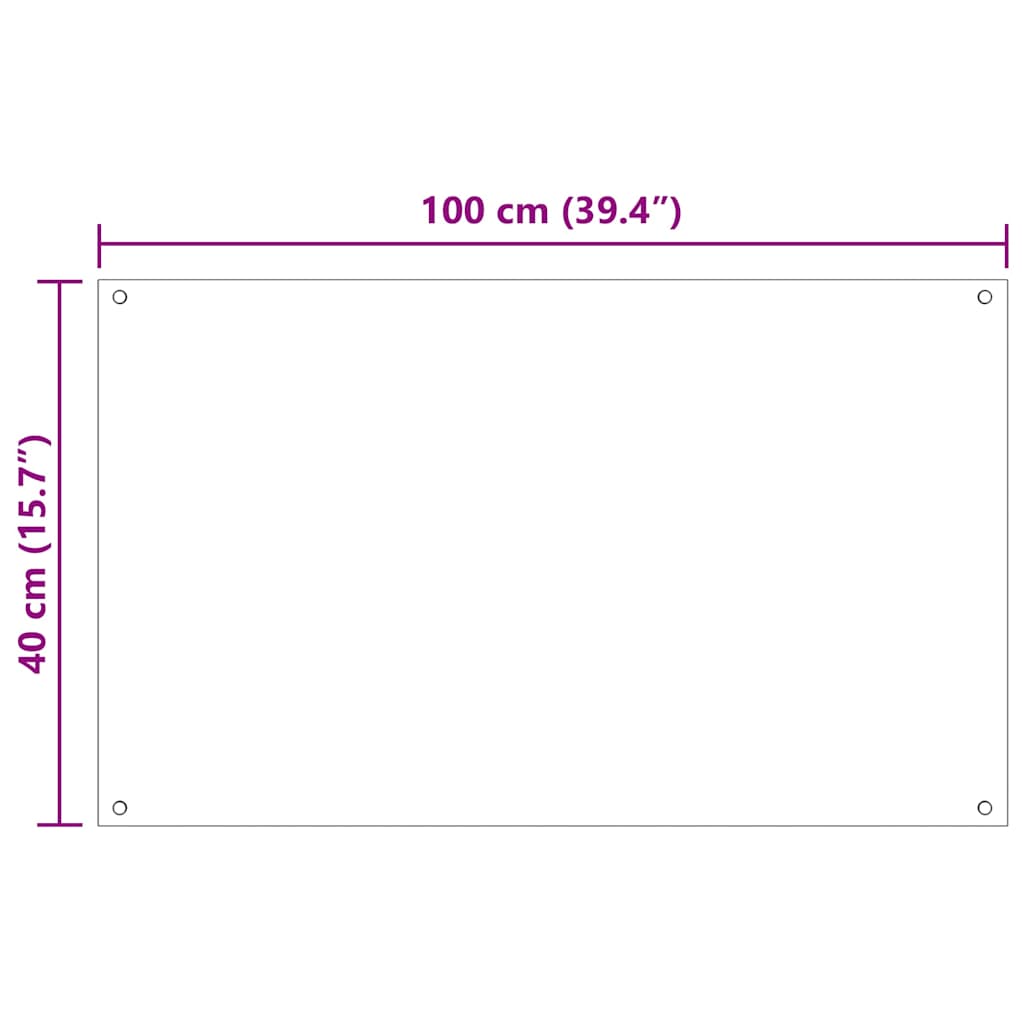 Konyhai hátfal 2 pcs Átlátszó 100 x 40 cm edzett üveg