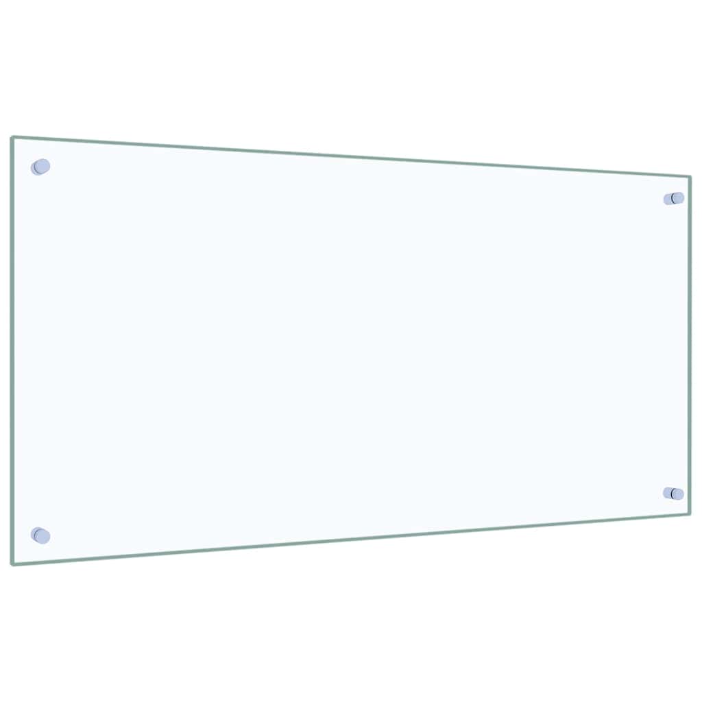 Konyhai hátfal 2 pcs Átlátszó 100 x 50 cm edzett üveg