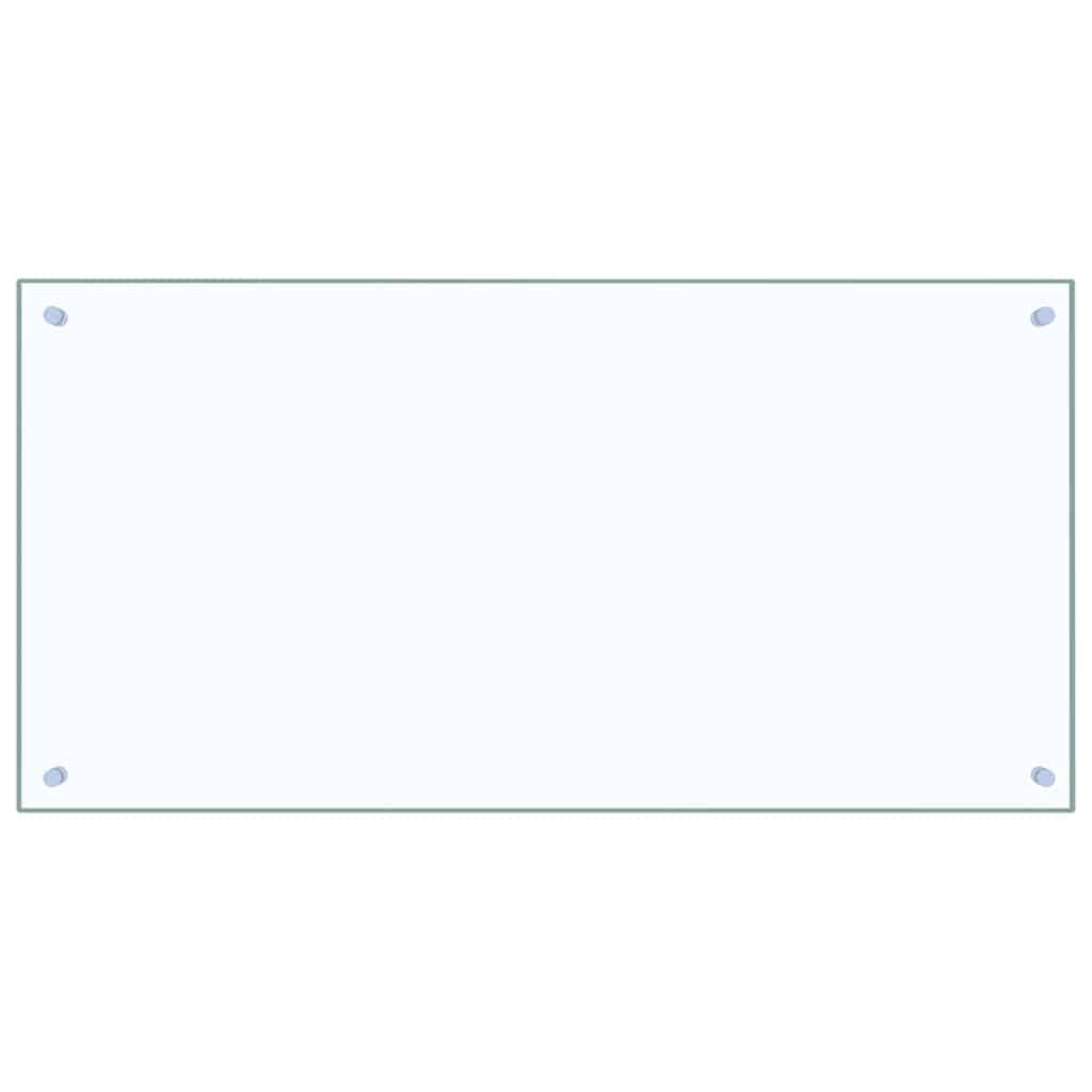 Konyhai hátfal 2 pcs Átlátszó 100 x 50 cm edzett üveg