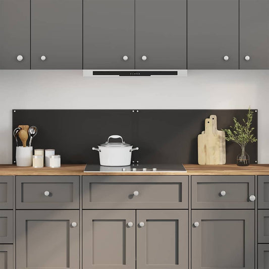 Konyhai hátfal 2 pcs Fekete 90 x 40 cm edzett üveg